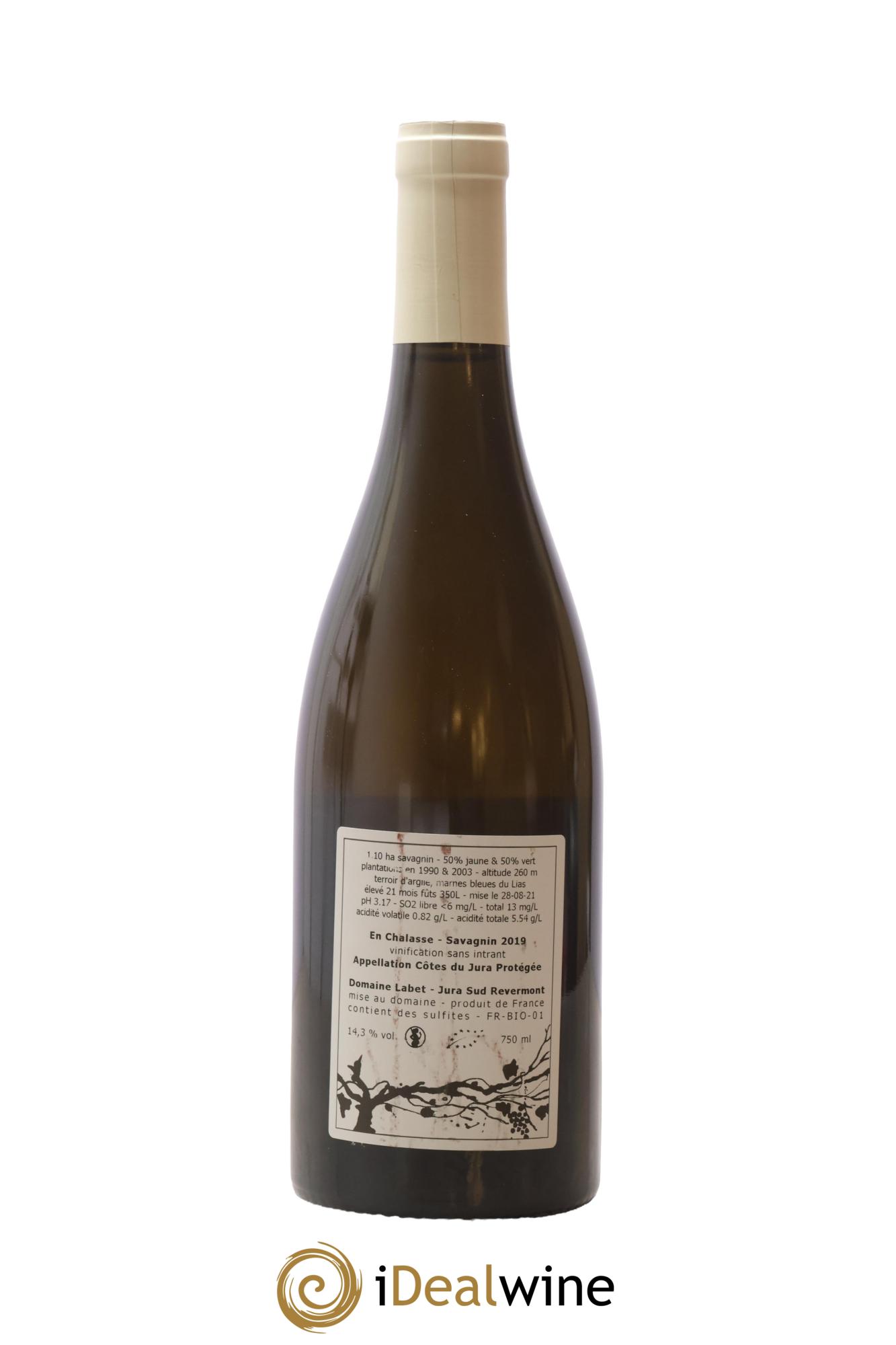 Côtes du Jura Fleur de Savagnin En Chalasse Romain - Julien - Charline Labet 2019 - Lot de 1 bouteille - 1