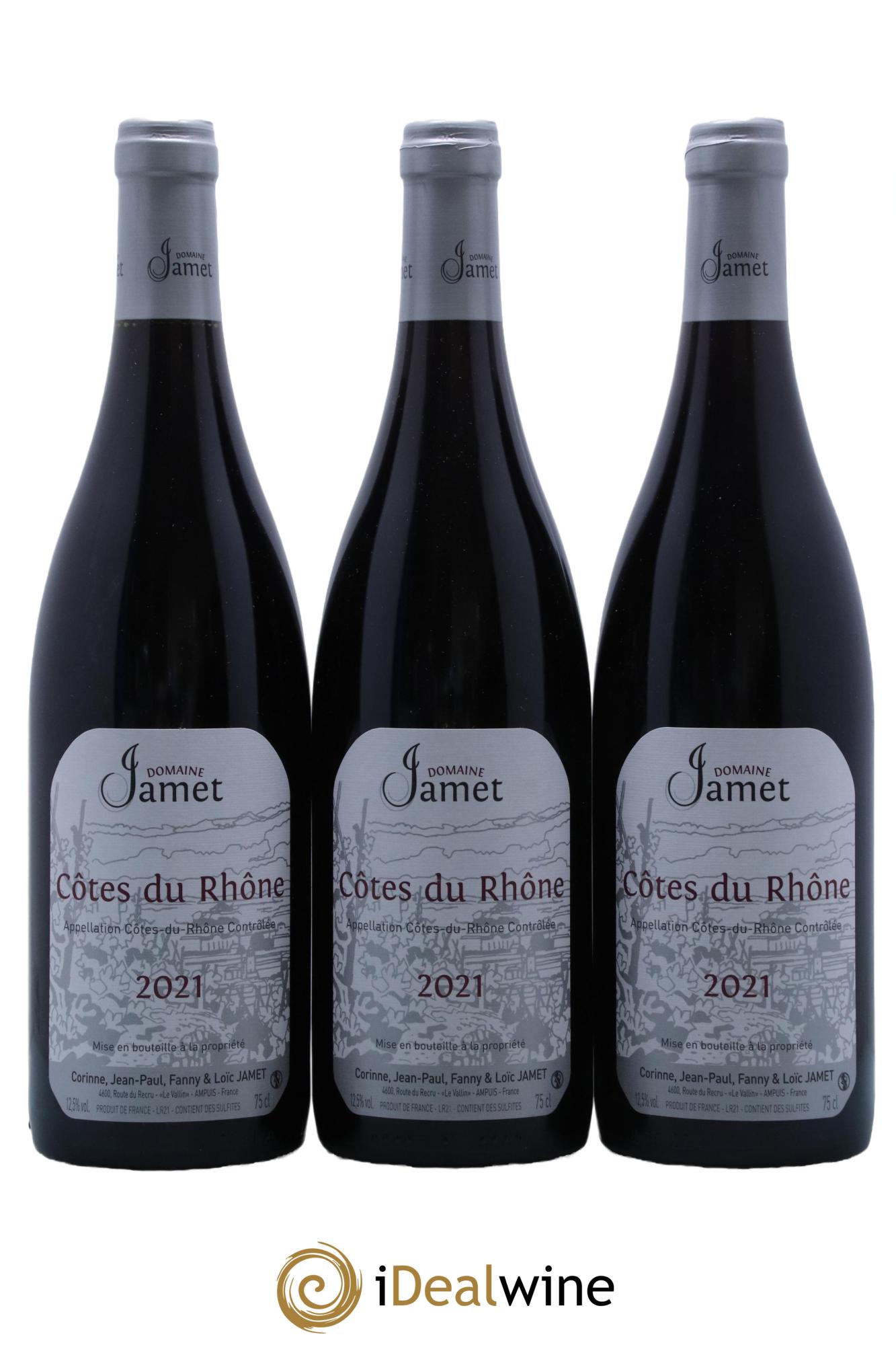 Côtes-du-Rhône Jamet (Domaine) 2021 - Lotto di 3 bottiglie - 0