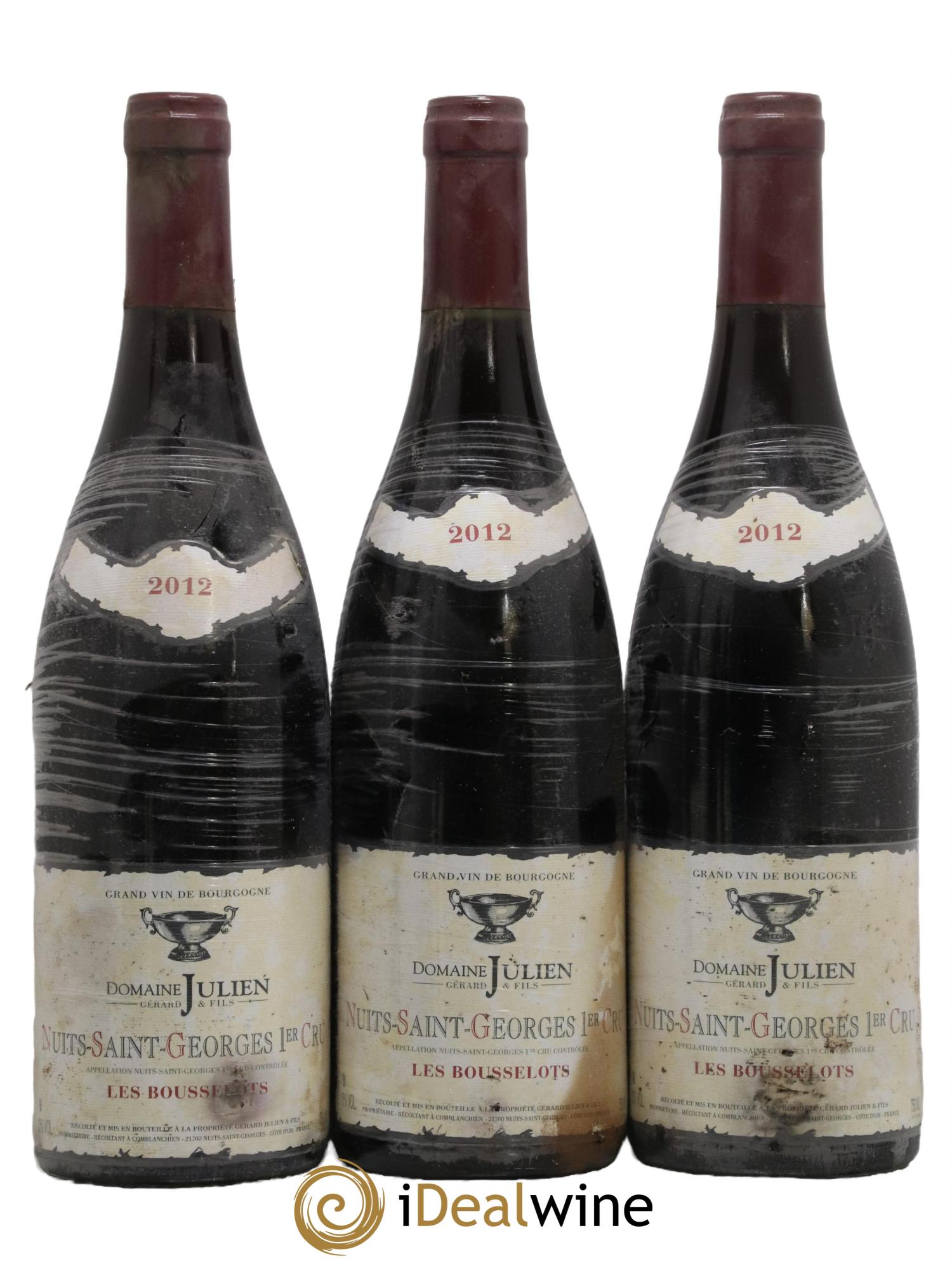 Nuits-Saint-Georges 1er Cru Les Bousselots Domaine Julien 2012 - Lot de 3 bouteilles - 0