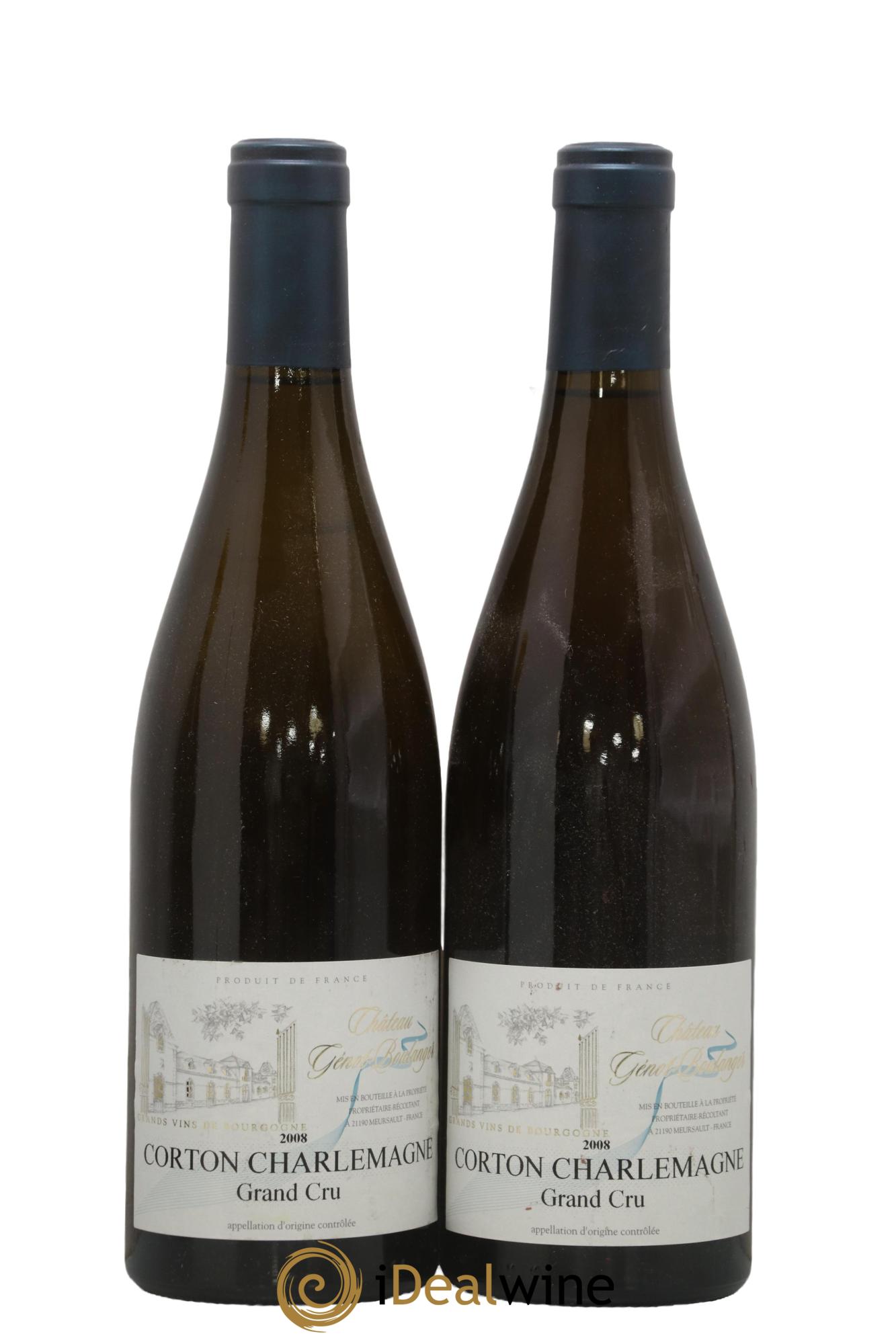 Corton-Charlemagne Grand Cru Génot-Boulanger (Domaine) 2008 - Lot de 2 bouteilles - 0
