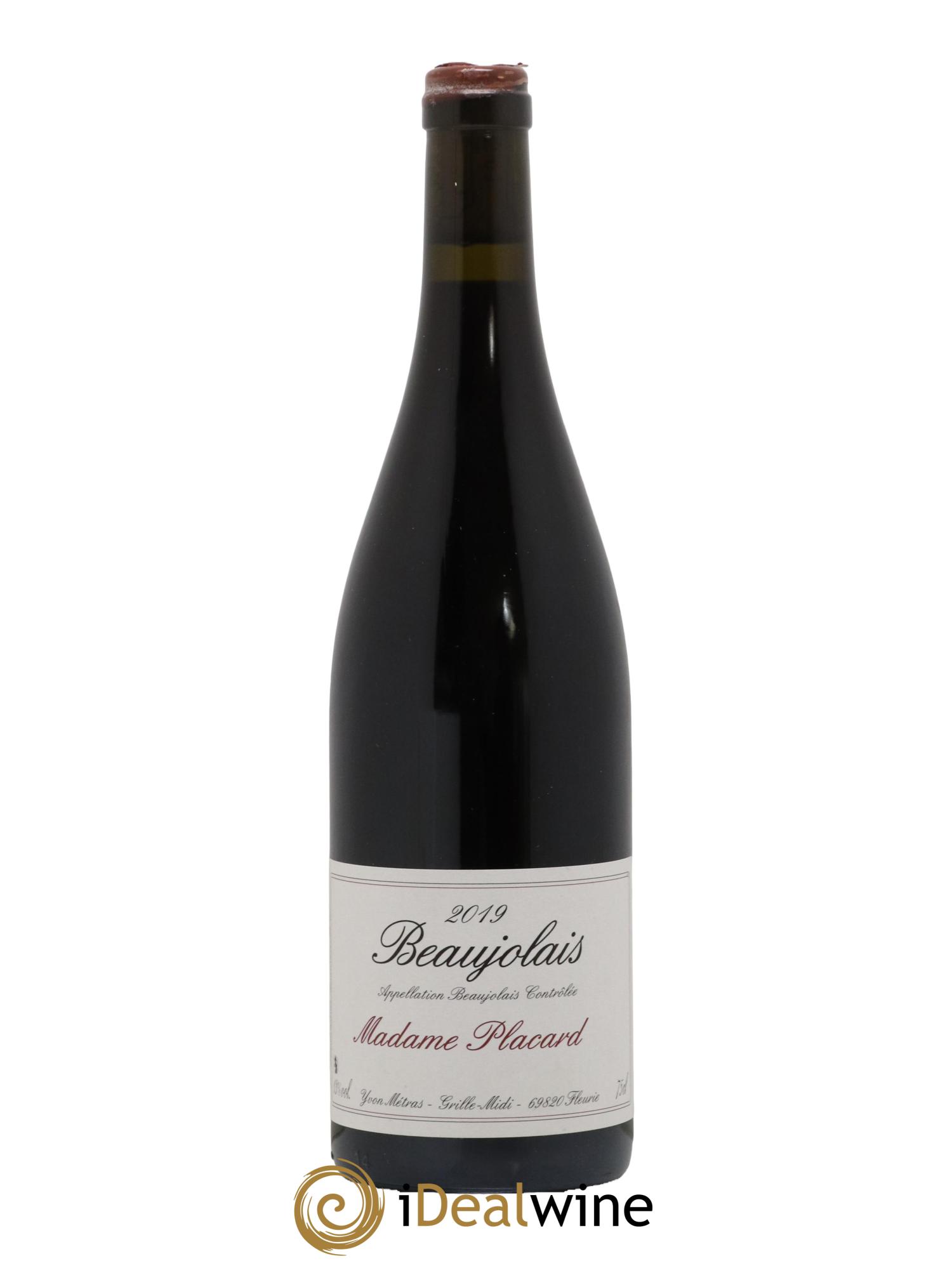Beaujolais Madame Placard Yvon Métras 2019 - Lot de 1 bouteille - 0