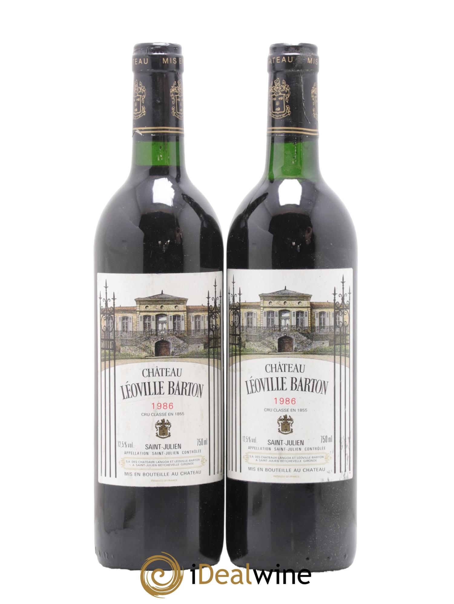 Château Léoville Barton 2ème Grand Cru Classé 1986 - Lotto di 2 bottiglie - 0