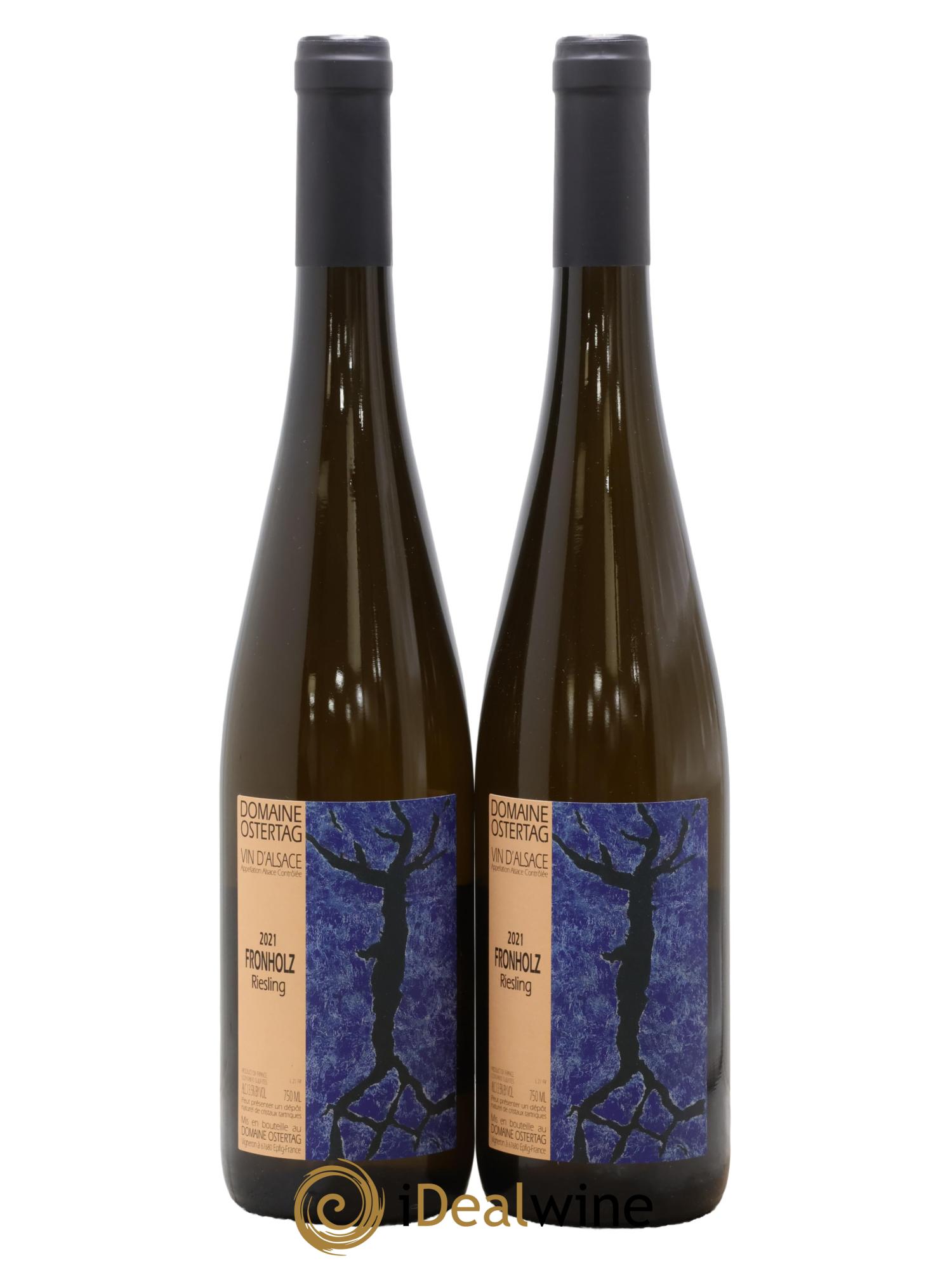 Alsace Riesling Fronholz Ostertag (Domaine) 2021 - Lot de 2 bouteilles - 0