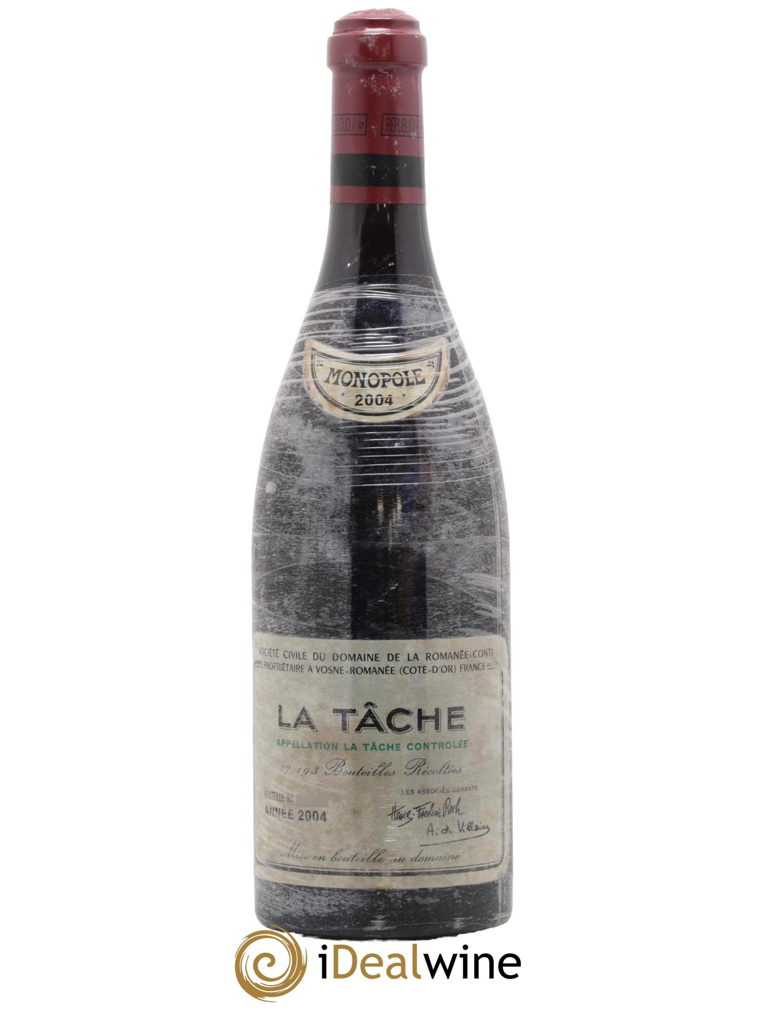 La Tâche Grand Cru Domaine de la Romanée-Conti 2004 - Lotto di 1 bottiglia - 0