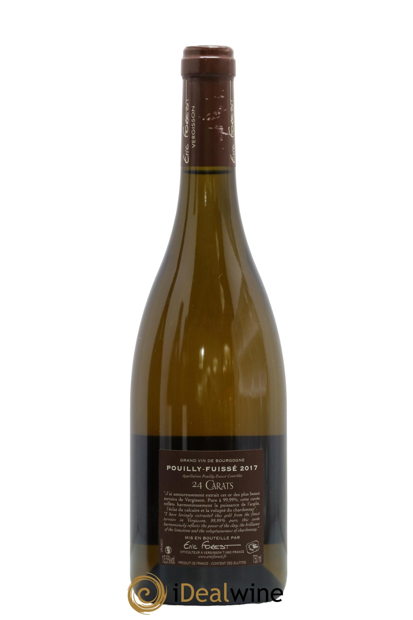 Pouilly-Fuissé 24 Carrats Eric Forest (Domaine) 2017 - Posten von 1 Flasche - 1