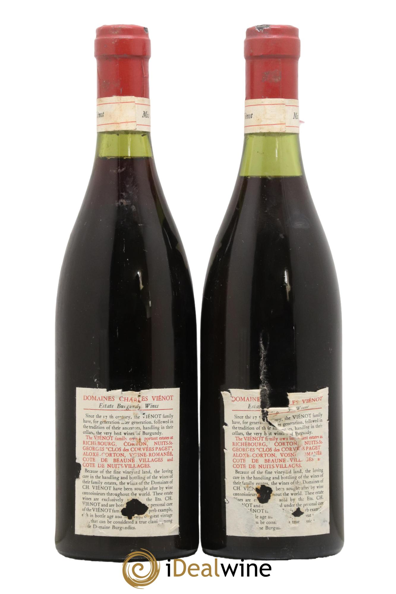 Corton Grand Cru Domaine Charles Vienot 1971 - Lot de 2 bouteilles - 1