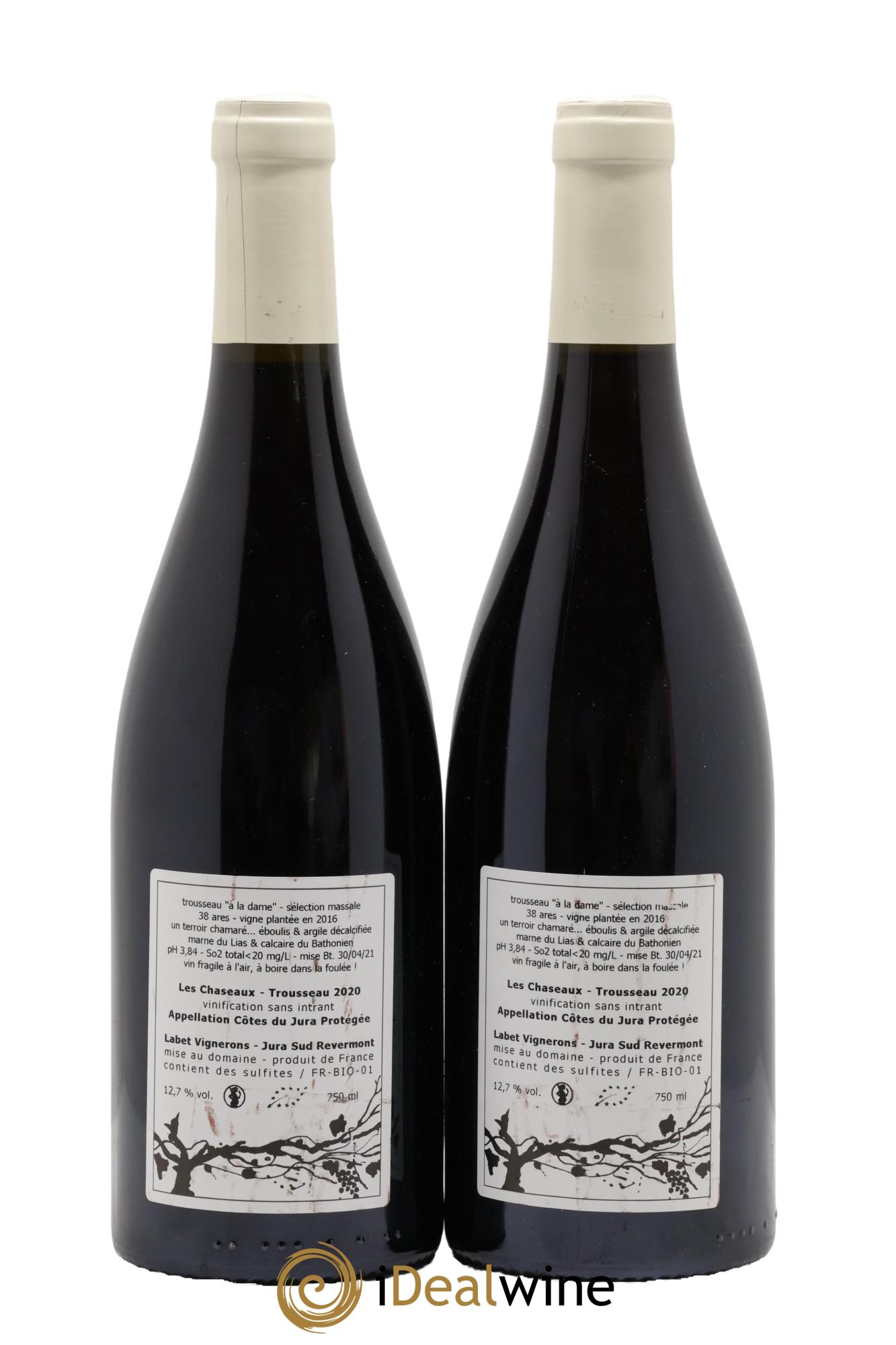 Côtes du Jura Trousseau Les Chaseaux Romain - Julien  - Charline Labet 2020 - Lotto di 2 bottiglie - 1