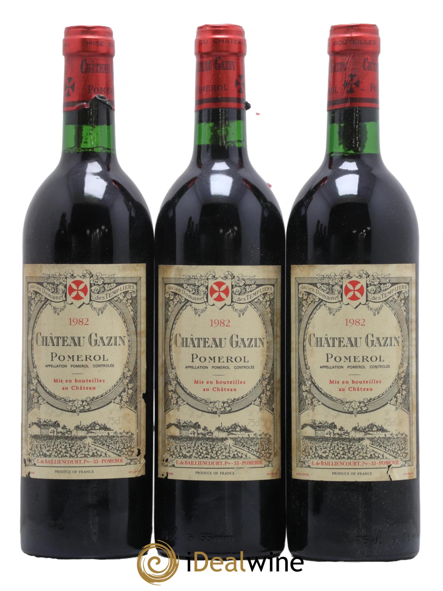 Château Gazin 1982 - Posten von 3 Flaschen - 0