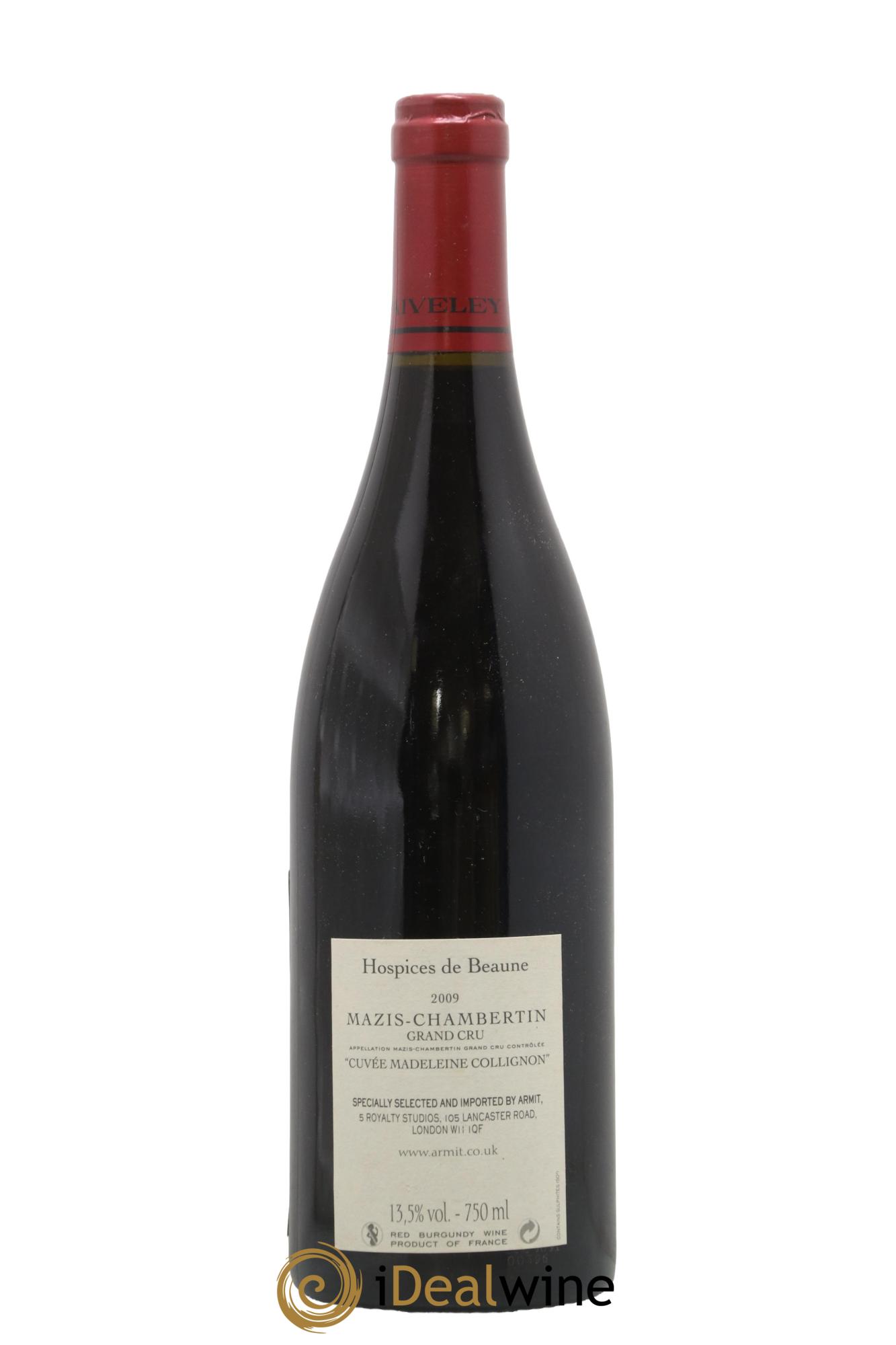 Mazis-Chambertin Grand Cru Cuvée Madeleine Collignon Hospices de Beaune Faiveley 2009 - Lot de 1 bouteille - 1