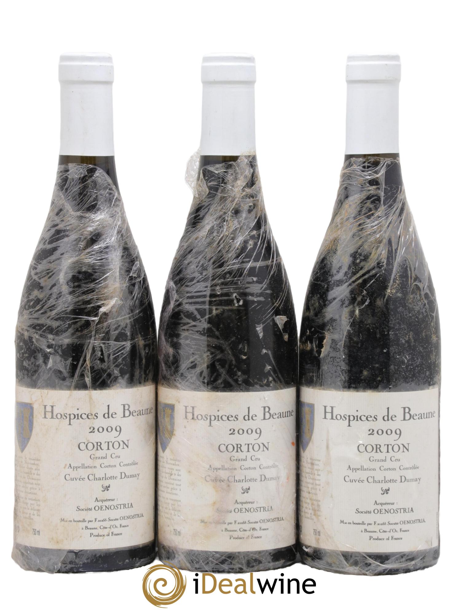 Corton Grand Cru Charlotte Dumay Hospices de Beaune 2009 - Posten von 3 Flaschen - 0