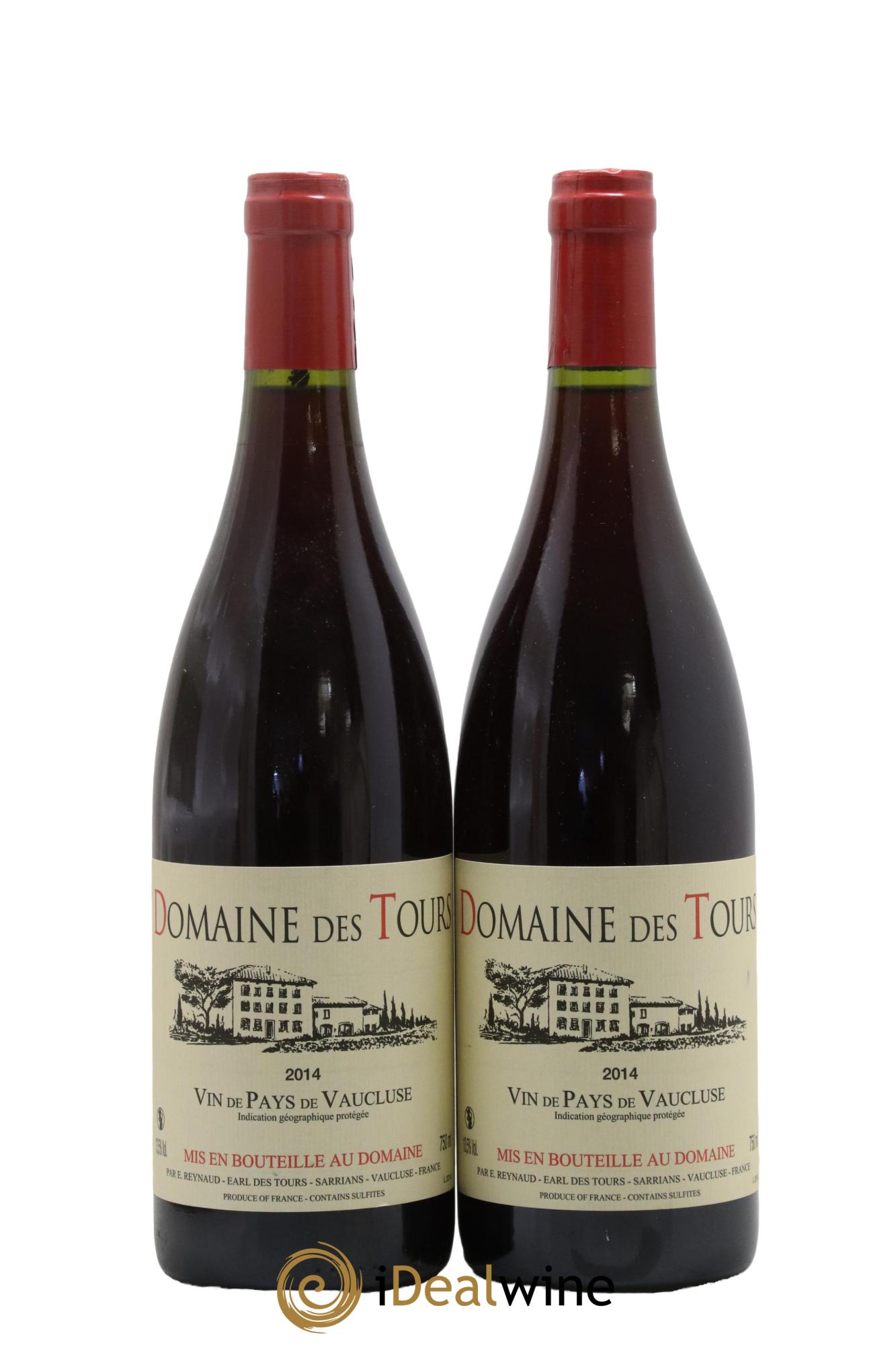 IGP Vaucluse (Vin de Pays de Vaucluse) Domaine des Tours Emmanuel Reynaud 2014 - Lot de 2 bouteilles - 0