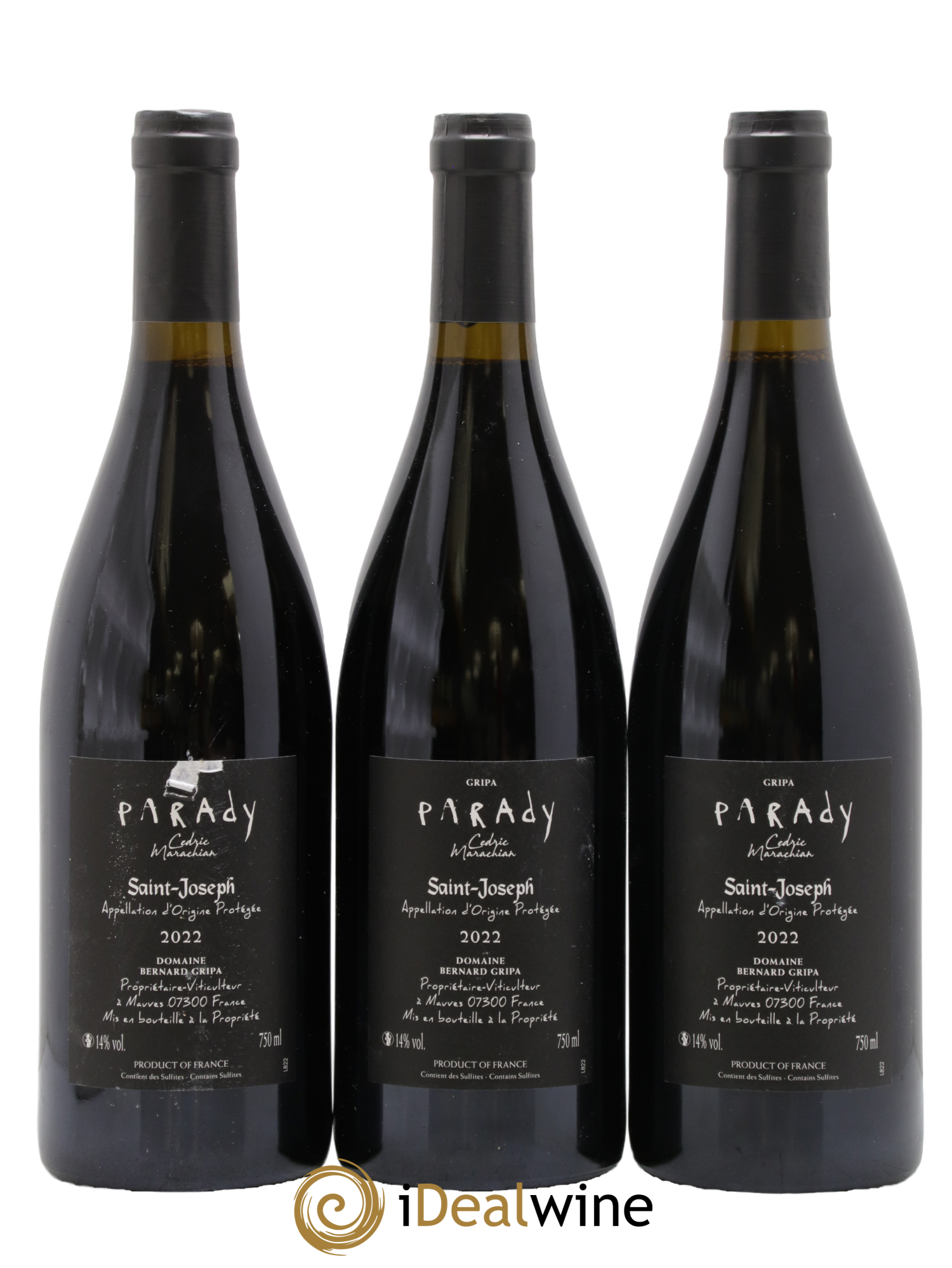Saint-Joseph Parady Bernard Gripa (Domaine) 2022 - Lot de 3 bouteilles - 1