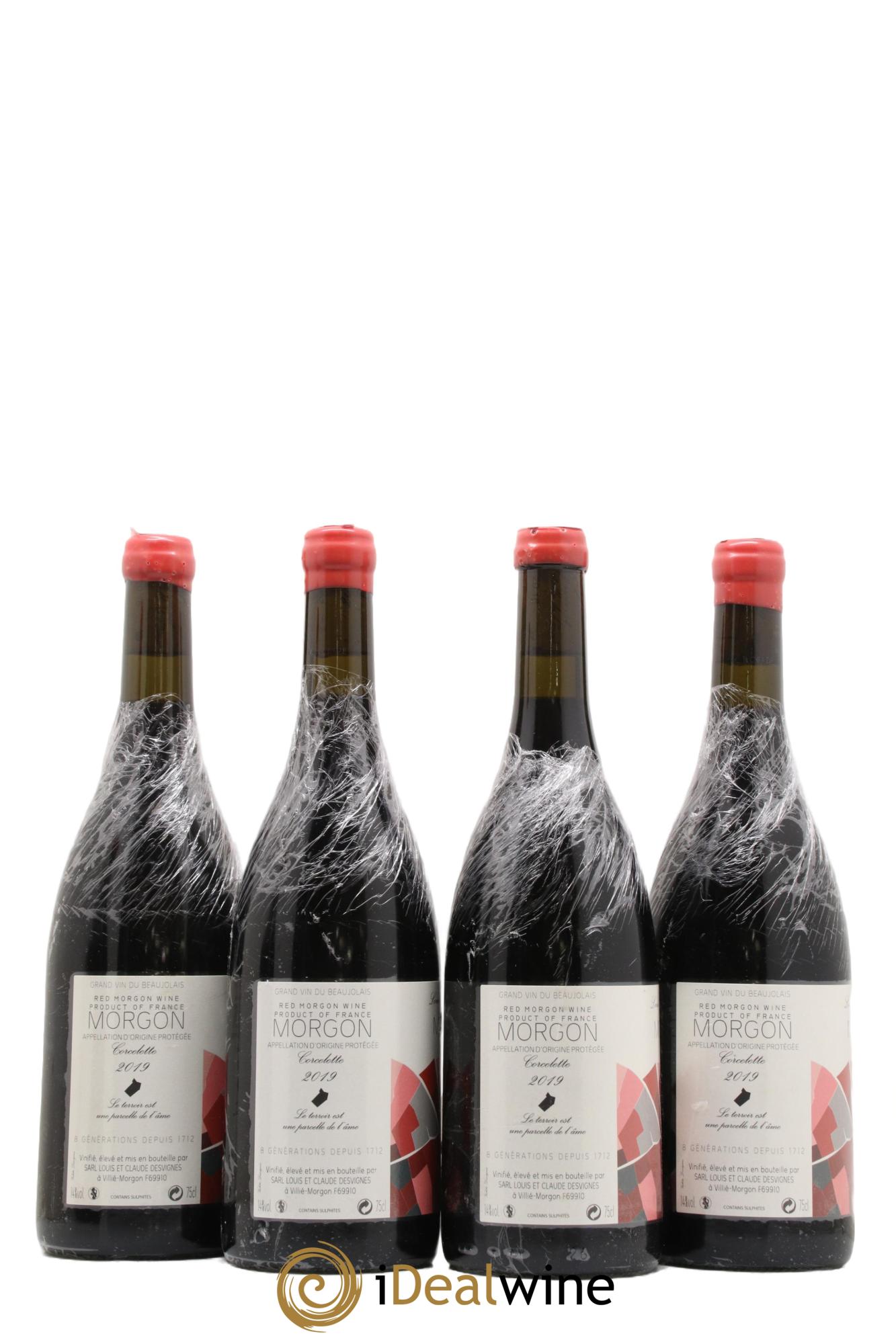 Morgon Corcelette Louis-Claude Desvignes 2019 - Lot de 4 bouteilles - 1