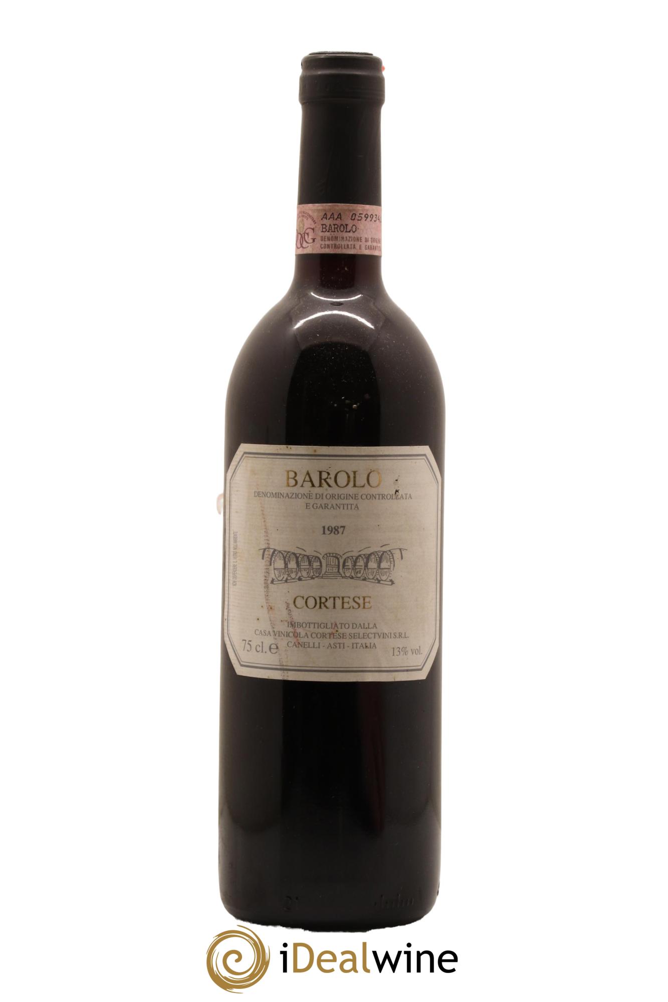Barolo Cortese 1987 - Lot de 1 bouteille - 0
