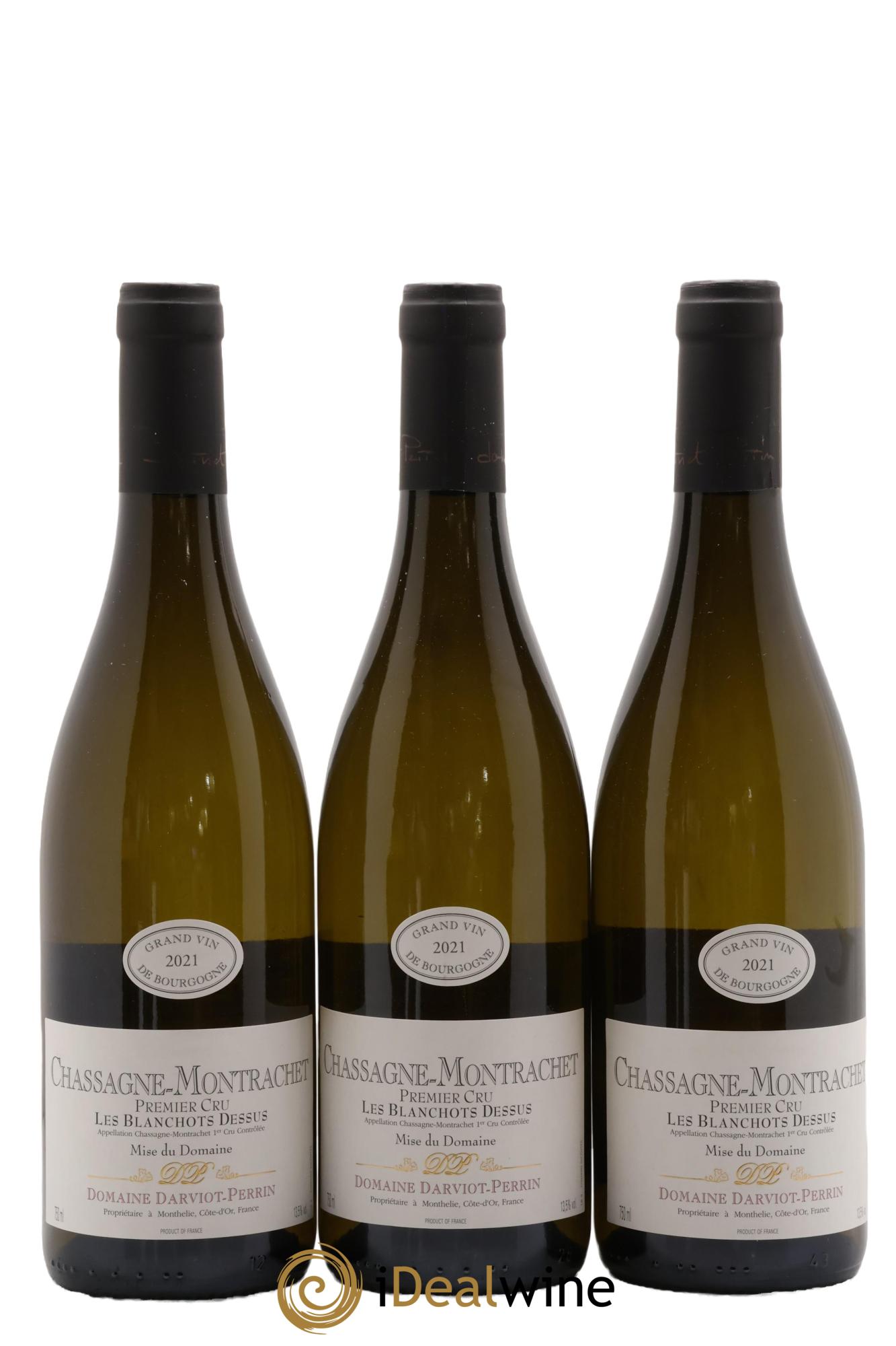 Chassagne-Montrachet 1er Cru Les Blanchots Dessus Darviot-Perrin (Domaine) 2021 - Posten von 3 Flaschen - 0