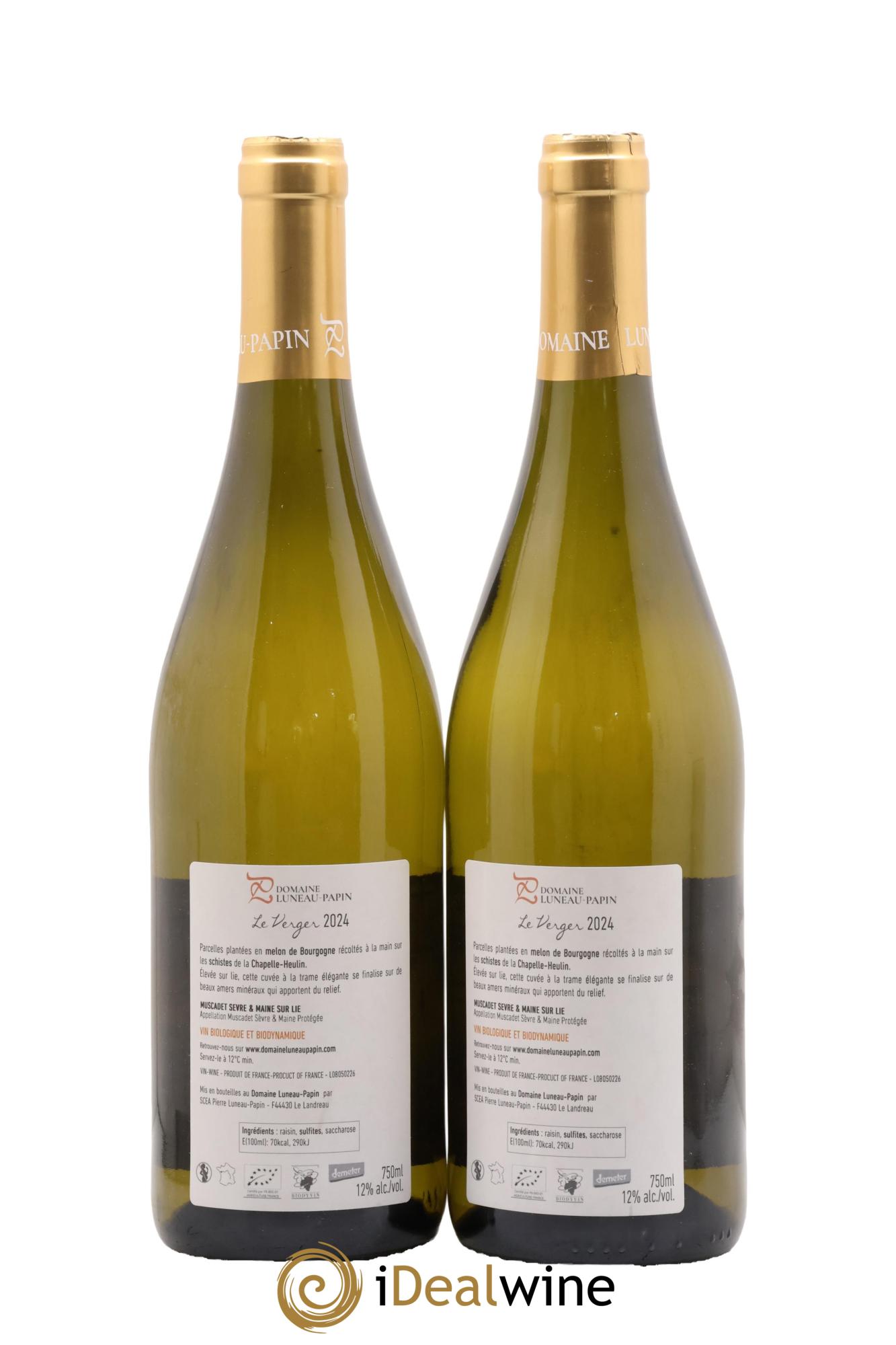 Muscadet-Sèvre-et-Maine Le Verger Luneau-Papin 2024 - Posten von 2 Flaschen - 1