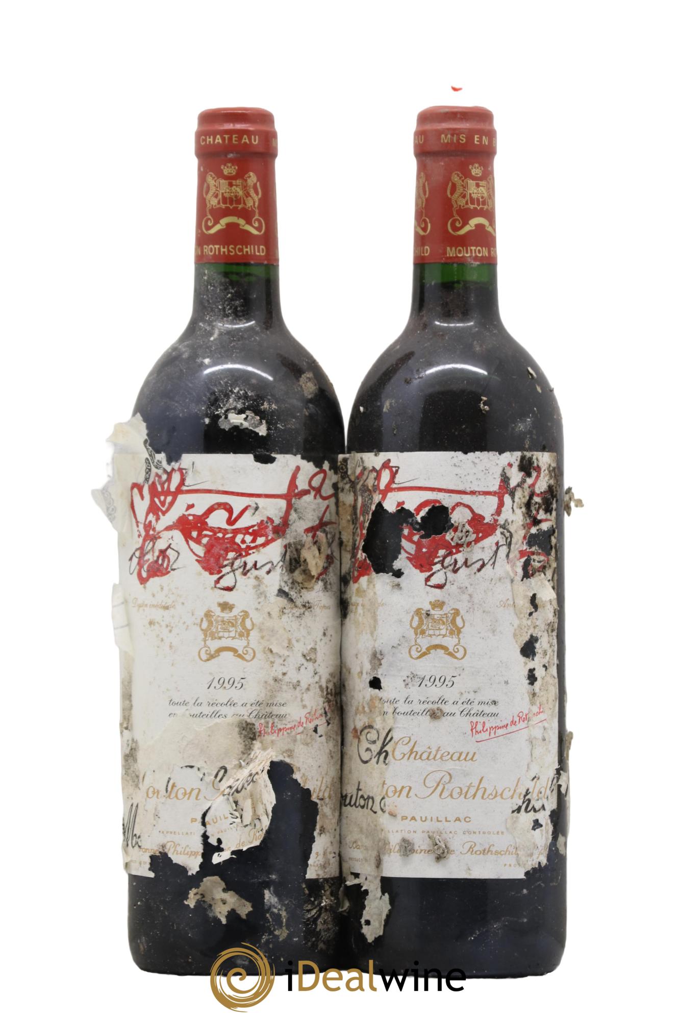 Château Mouton Rothschild 1er Grand Cru Classé 1995 - Lot de 2 bouteilles - 0
