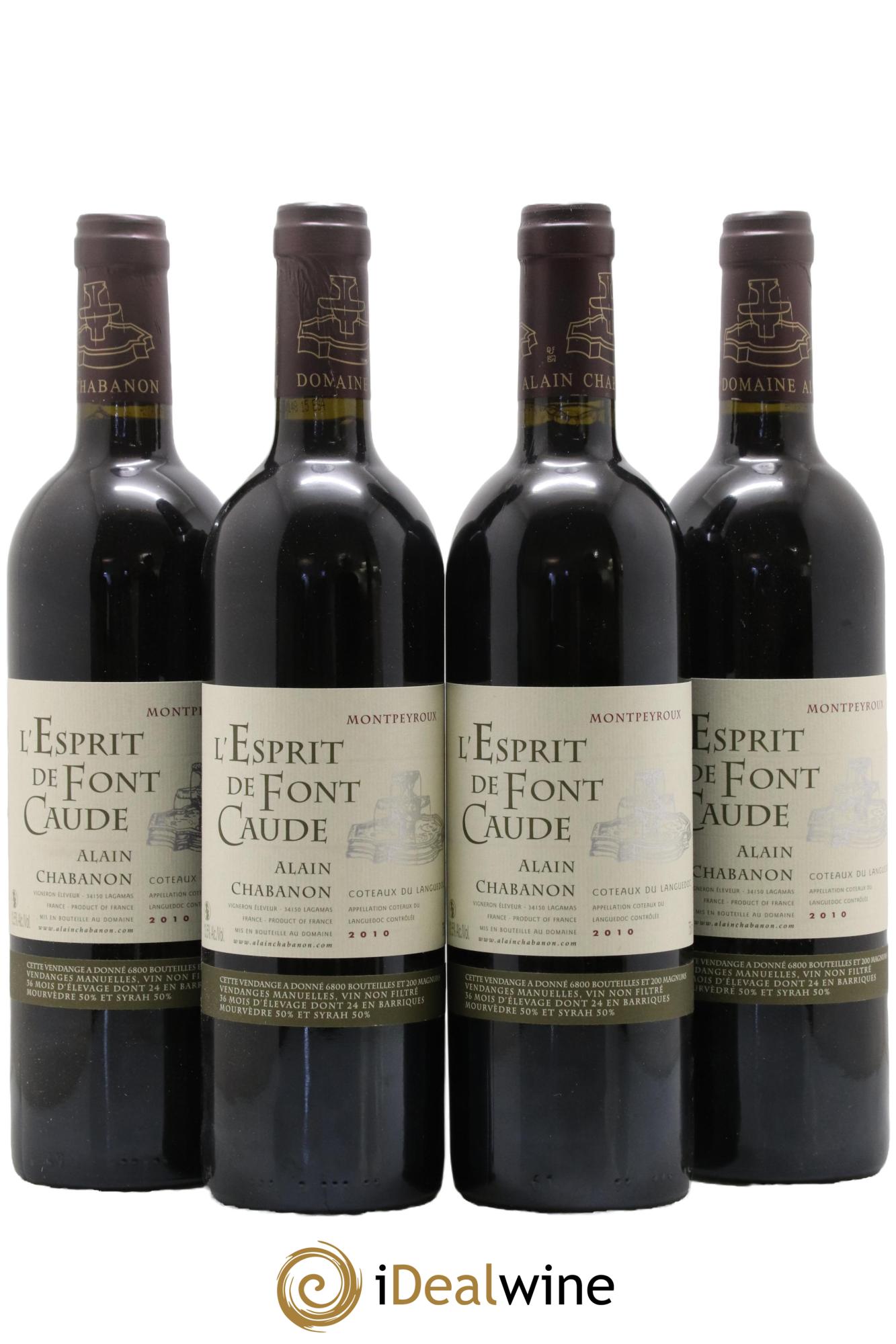 Coteaux du Languedoc - Montpeyroux Alain Chabanon (Domaine) L'Esprit de Font Caude 2010 - Posten von 4 Flaschen - 0