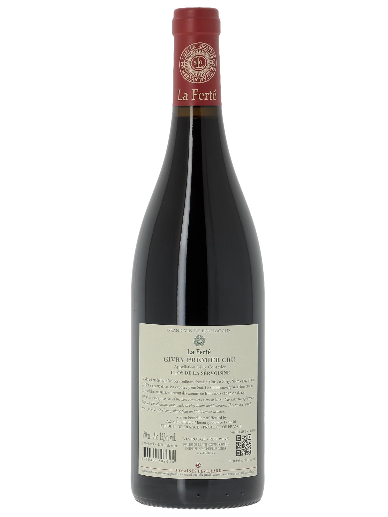 Givry 1er Cru Servoisine Domaine de la Ferté  2024 - Posten von 1 Flasche - 1