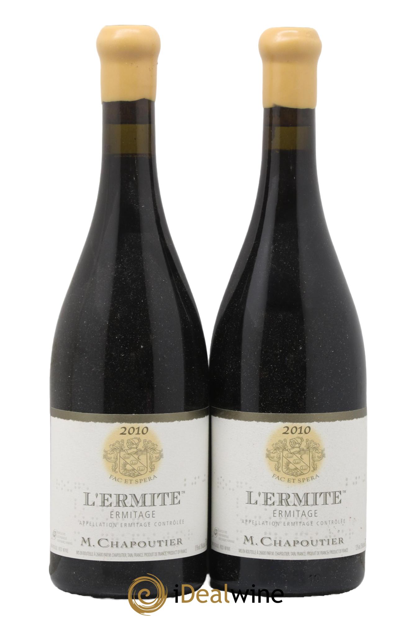 Hermitage Ermitage l'Ermite Chapoutier 2010 - Lot de 2 bouteilles - 0