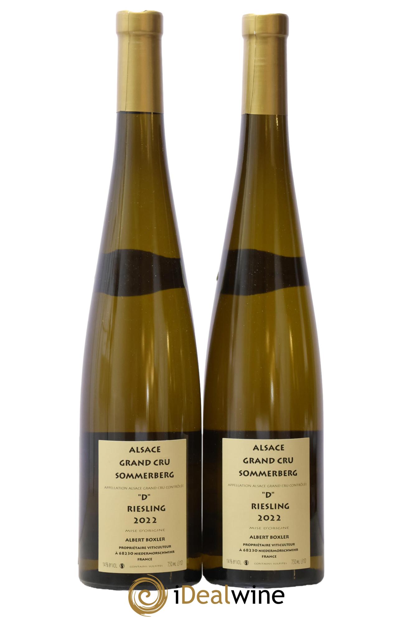 Alsace Riesling Grand Cru Sommerberg D Albert Boxler 2022 - Lotto di 2 bottiglie - 1