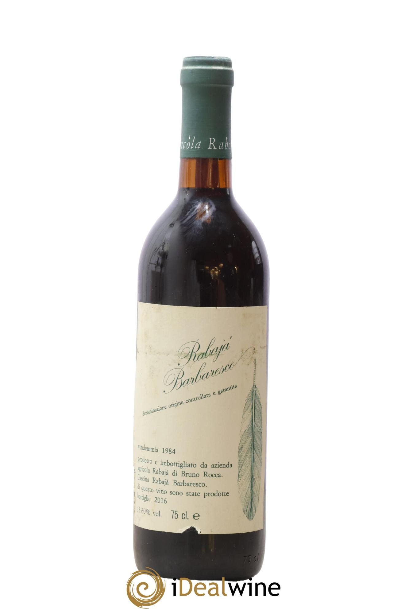 Barbaresco DOCG Rabajà Bruno Rocca 1984 - Lot de 1 bouteille - 0
