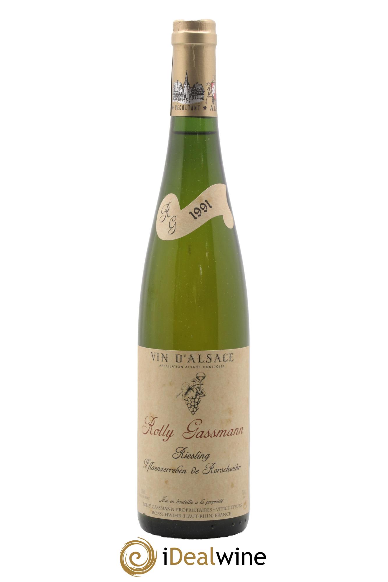 Alsace Riesling Plaenzerreben de Rorschwihr Rolly-Gassmann 1991 - Lotto di 1 bottiglia - 0