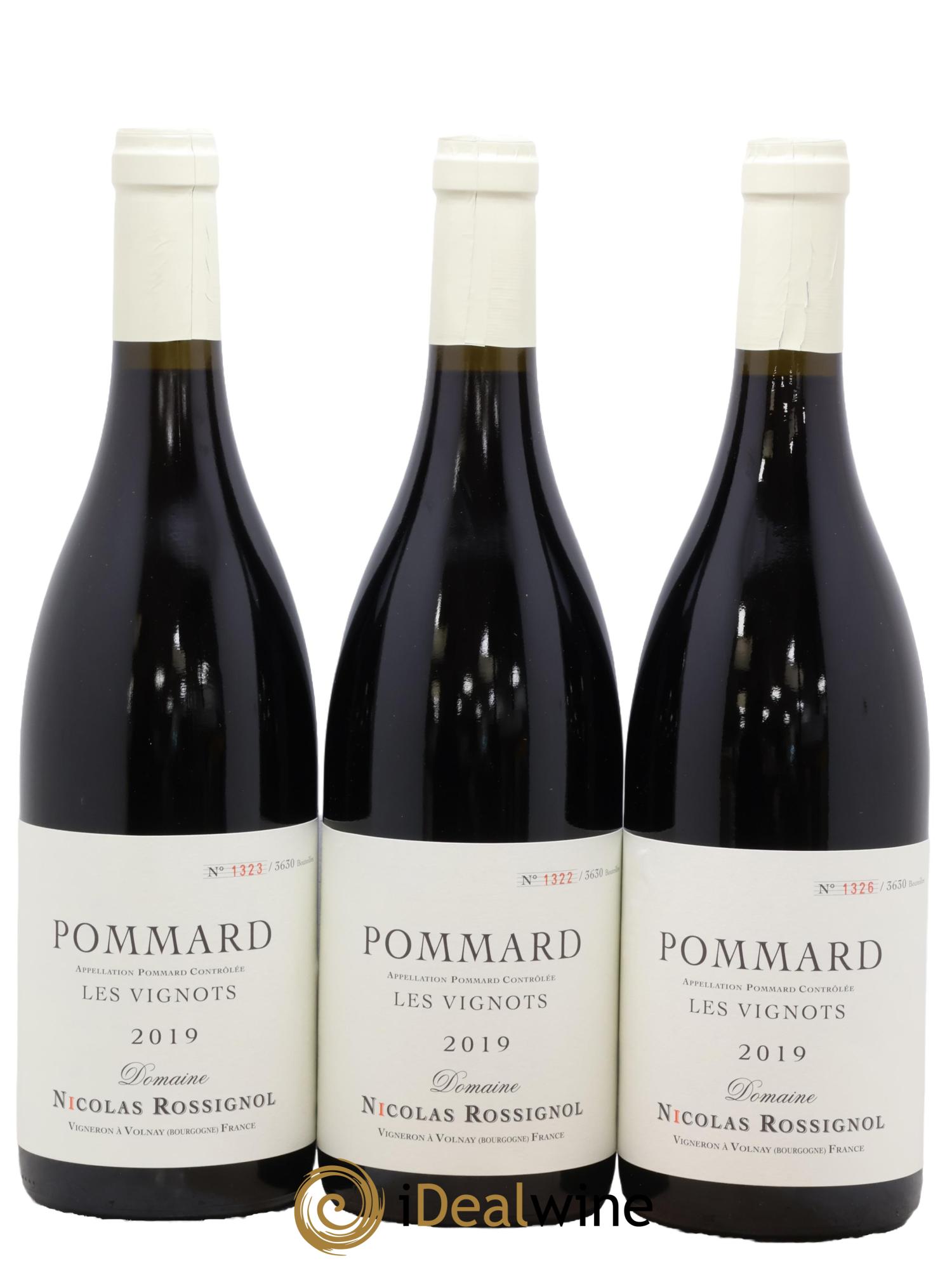 Pommard Les Vignots Nicolas Rossignol 2019 - Lot de 3 bouteilles - 0