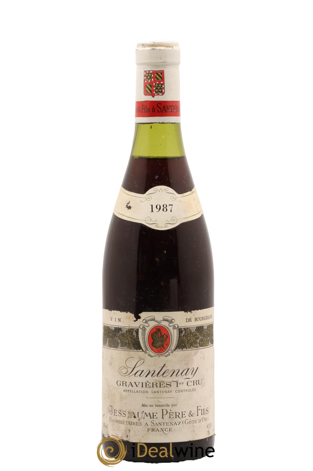 Santenay 1er Cru Les Gravières Domaine Jessiaume 1987 - Lot de 1 bouteille - 0