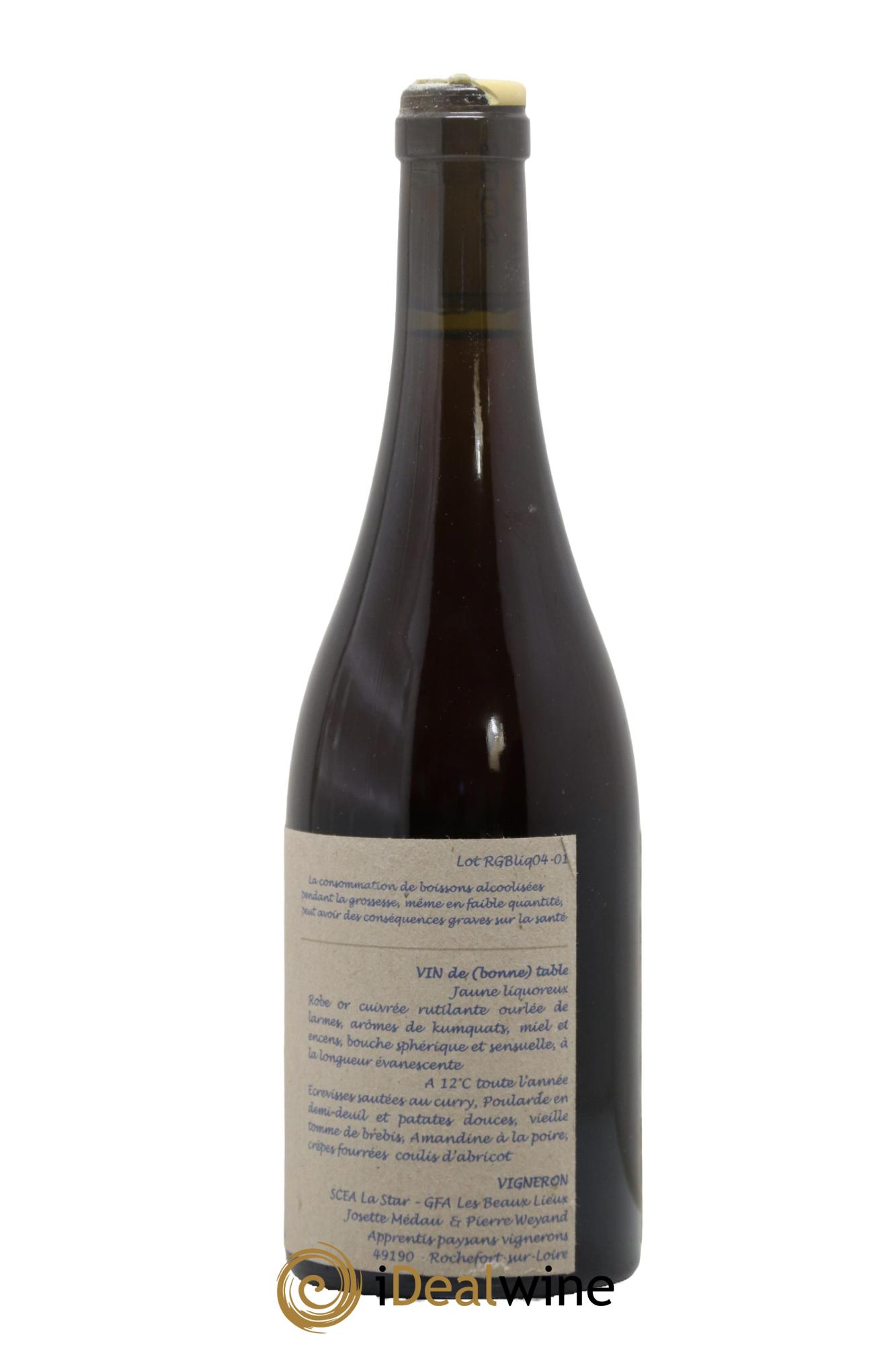 Vin de France Le Quintessence de Lumiere des Guerches Un Vin de Terre Libre Comme l'Air Josette Medeau et Pierre Weyand 2004 - Lotto di 1 formato 50cl - 1