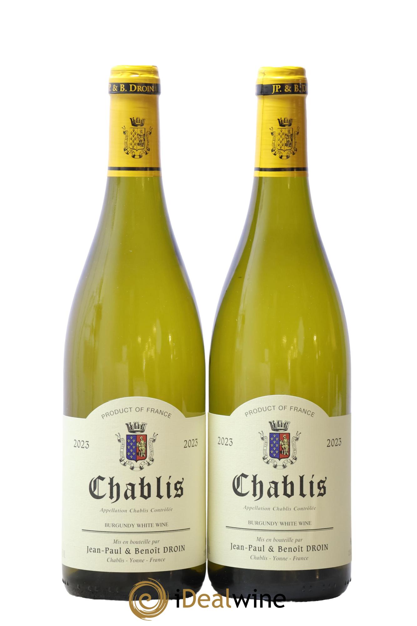 Chablis Jean-Paul & Benoît Droin (Domaine) 2023 - Lot de 2 bouteilles - 0