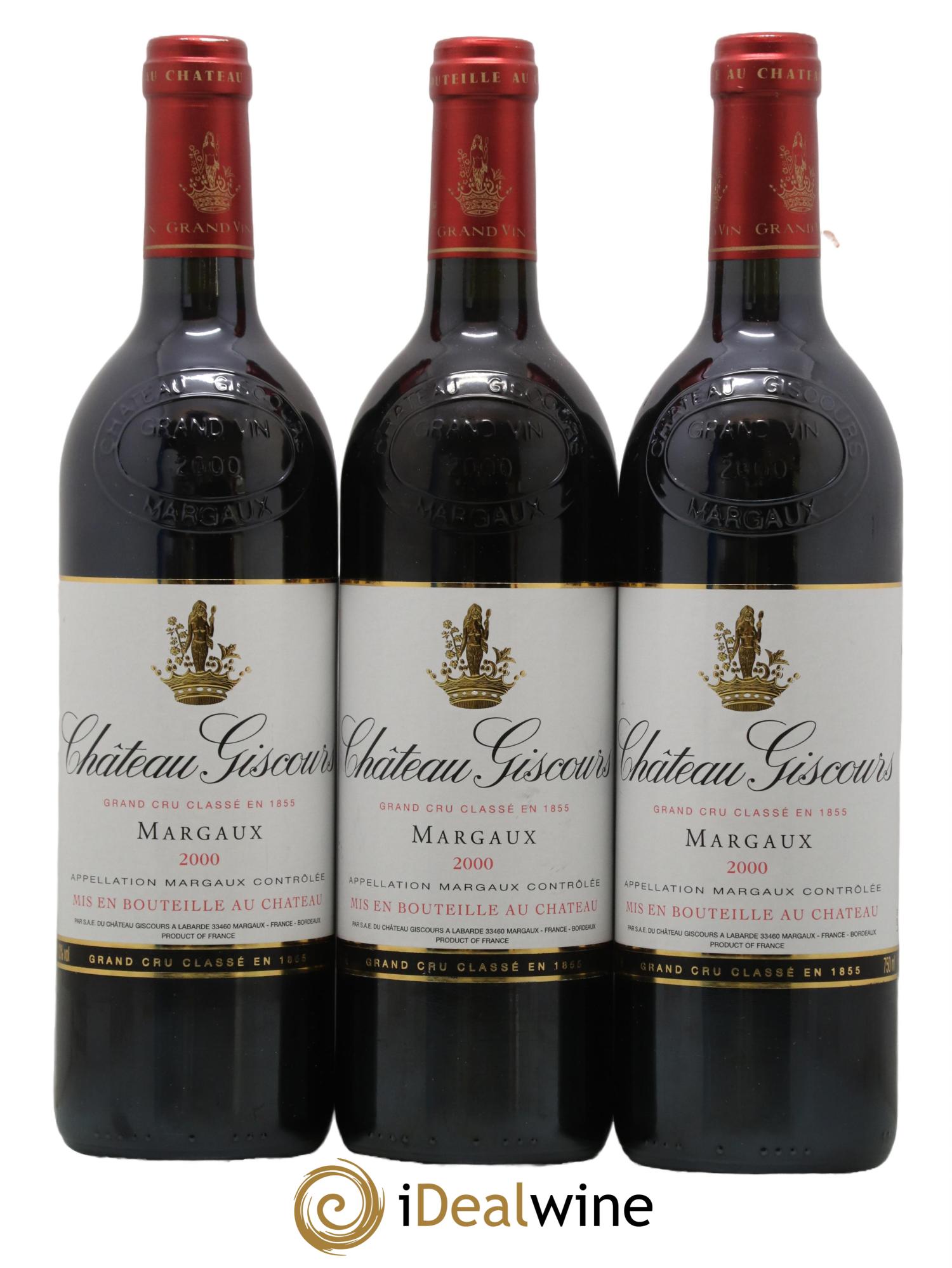 Château Giscours 3ème Grand Cru Classé 2000 - Lot de 3 bouteilles - 0