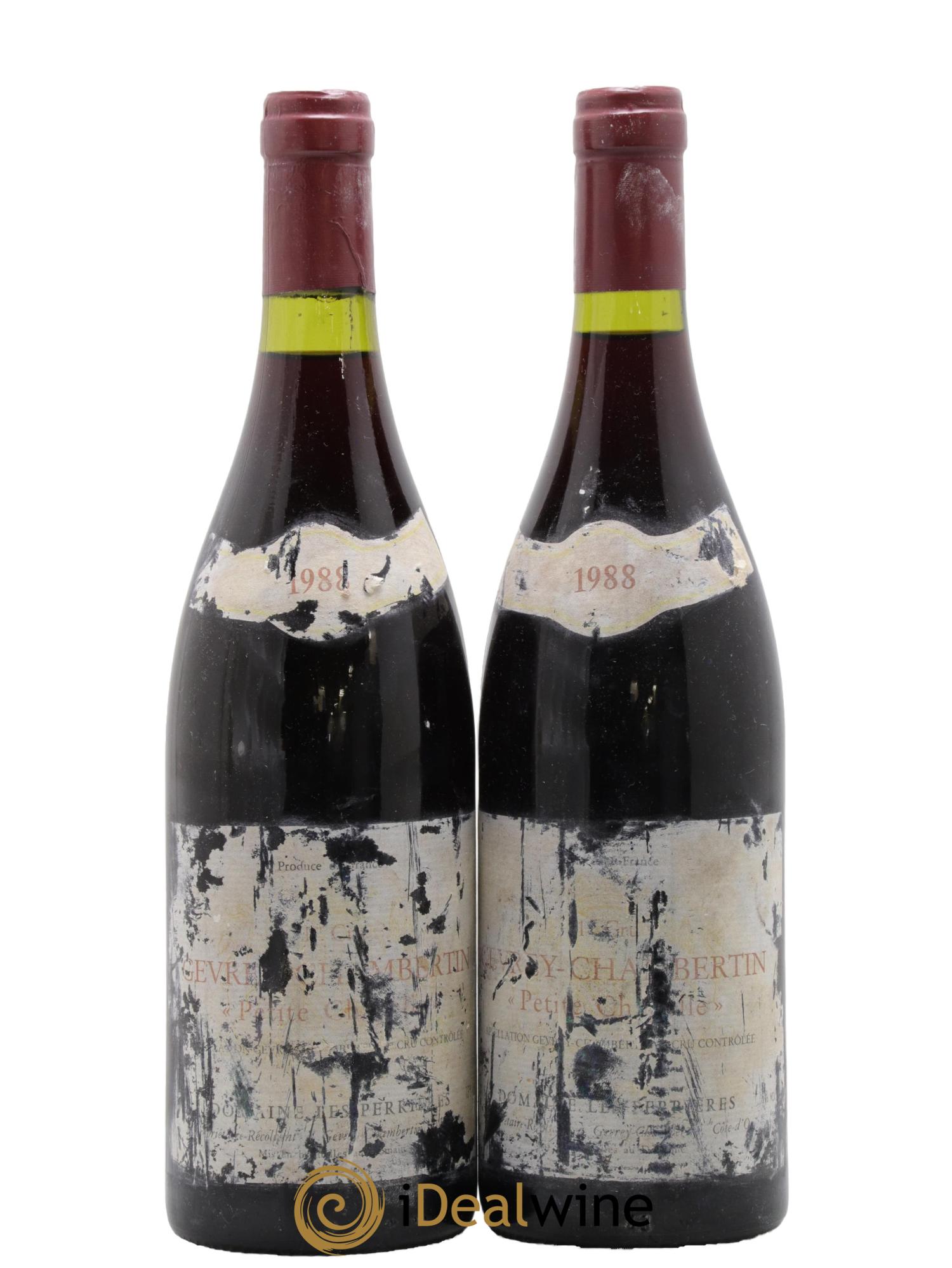 Gevrey-Chambertin Petite Chapelle Domaine Les Perrières 1988 - Lot of 2 bottles - 0