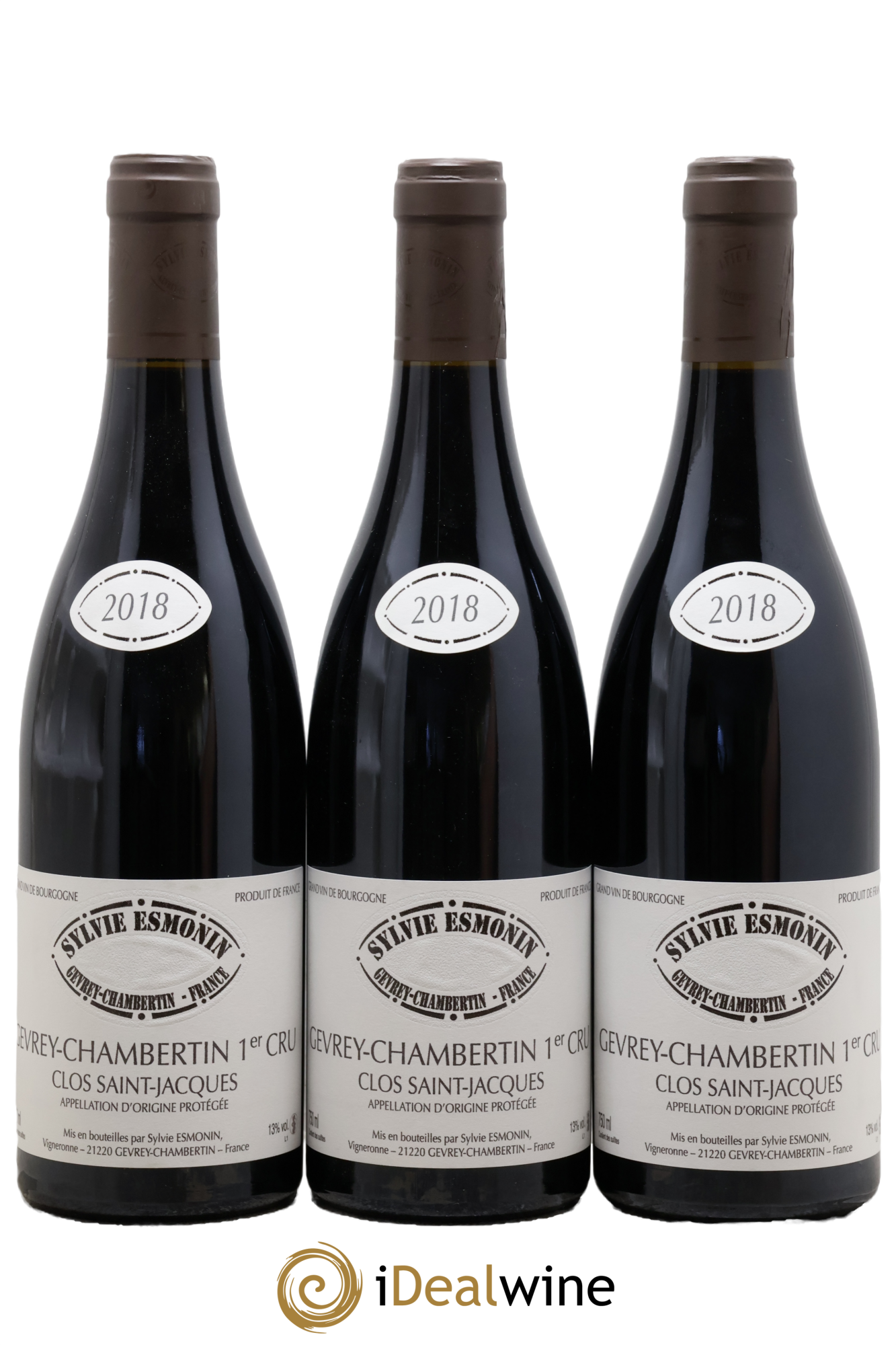 Gevrey-Chambertin 1er Cru Clos Saint Jacques Sylvie Esmonin 2018 - Lot de 3 bouteilles - 0