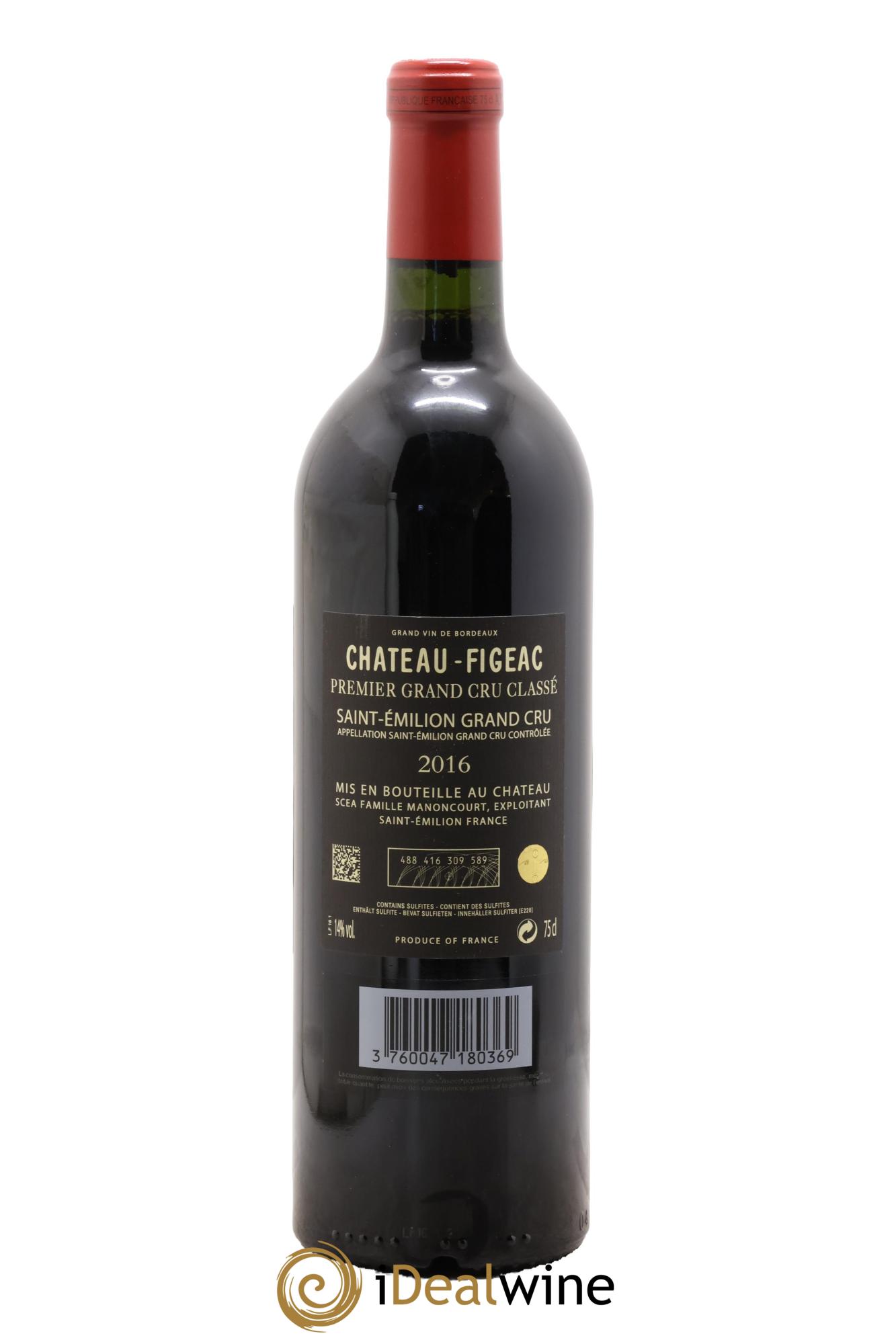 Château Figeac 1er Grand Cru Classé A 2016 - Lot of 1 bottle - 1