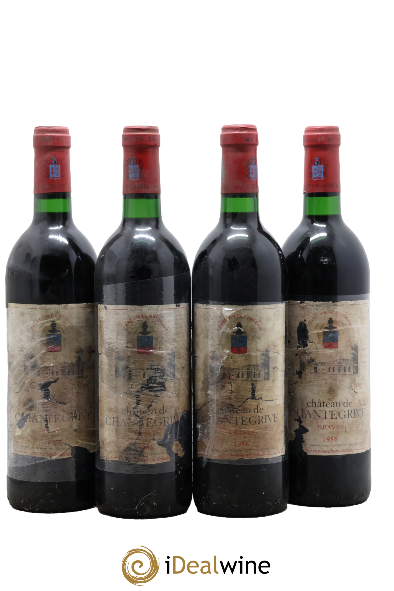 Château de Chantegrive 1986 - Lot de 4 bouteilles - 0