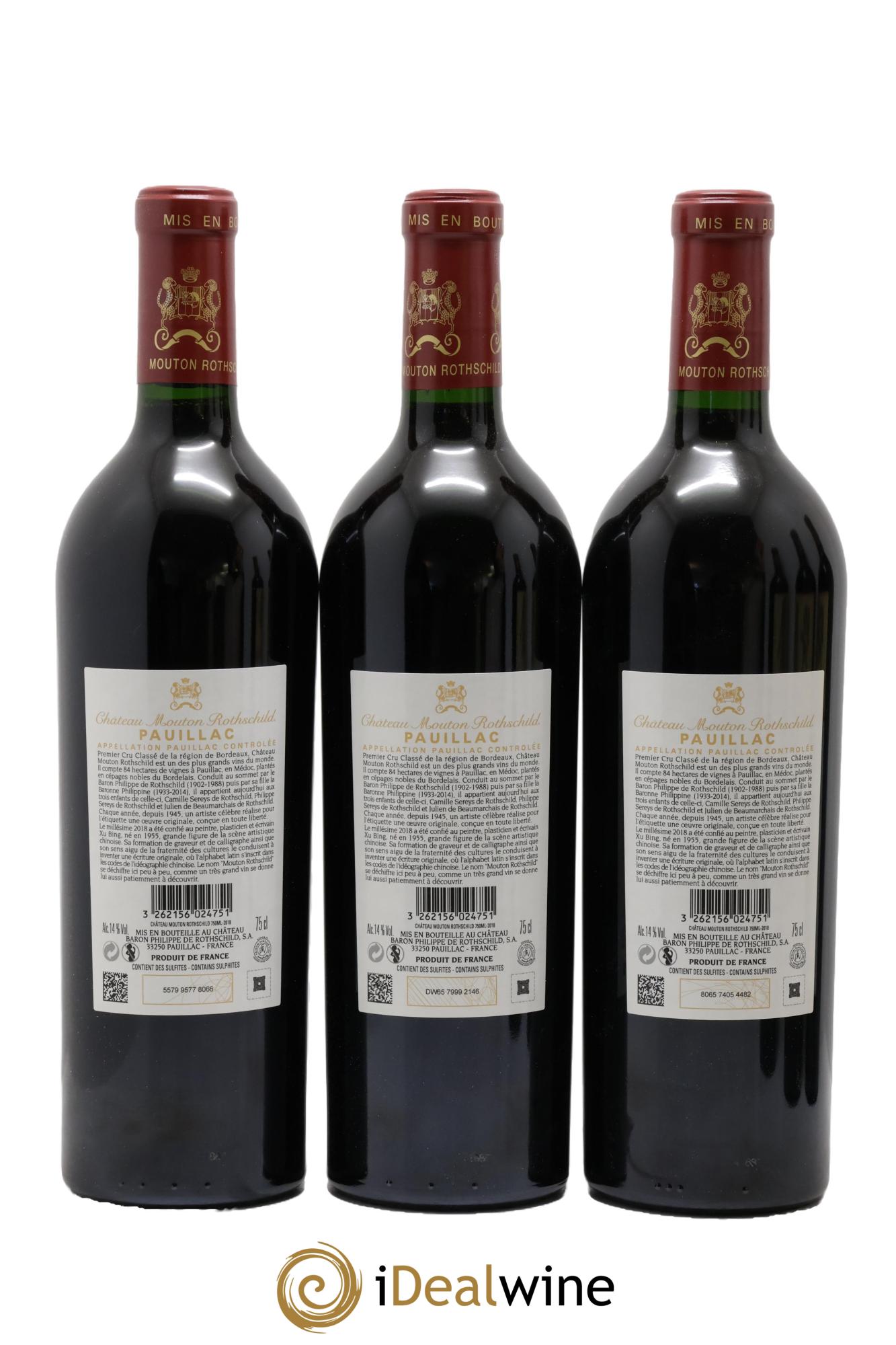 Château Mouton Rothschild 1er Grand Cru Classé 2018 - Lot de 6 bouteilles - 2