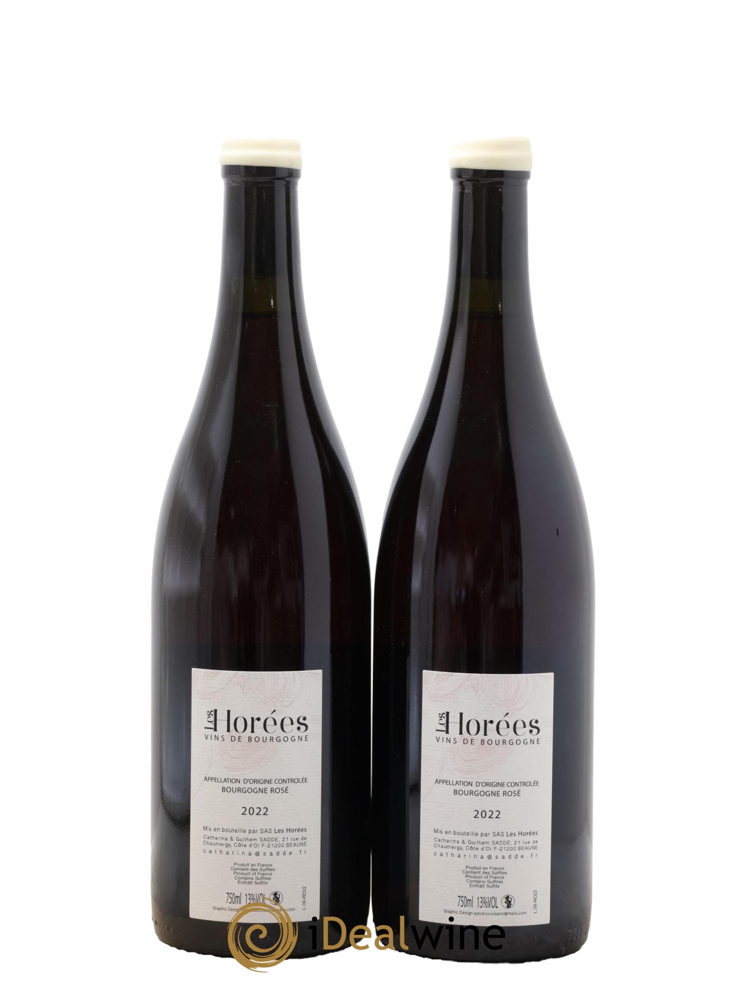 Bourgogne Rosé Bonheur Les Horées  2022 - Lot of 2 bottles - 1