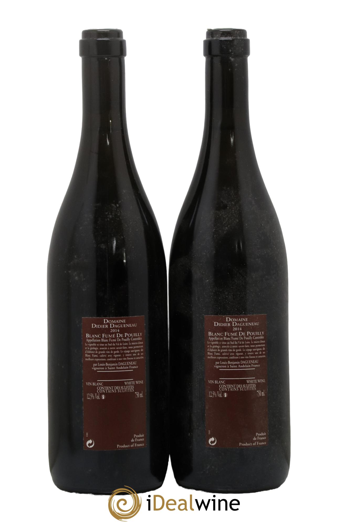 Vin de France (anciennement Pouilly-Fumé) Pur Sang Dagueneau (Domaine Didier - Louis-Benjamin) 2014 - Lot of 2 bottles - 1