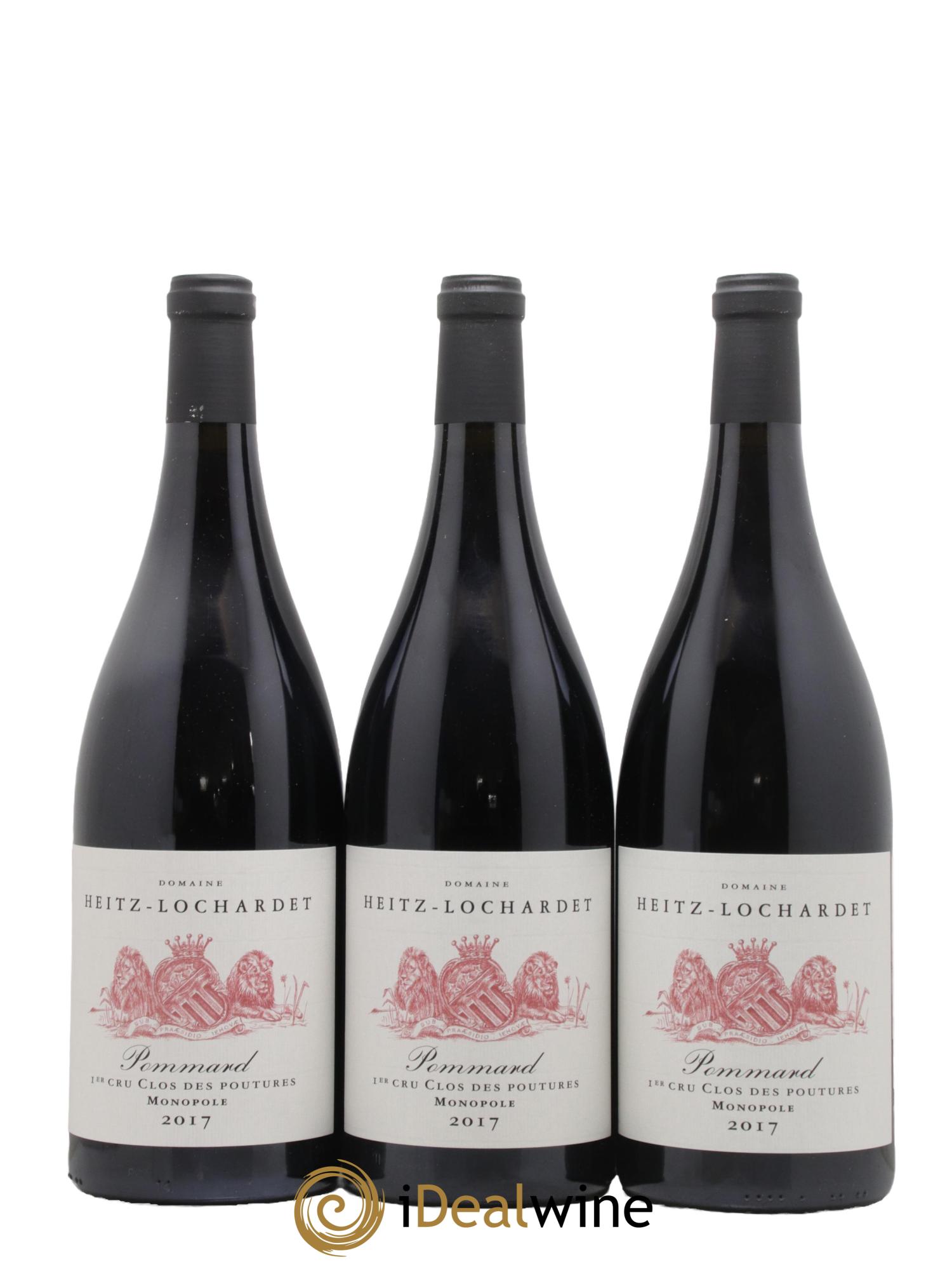Pommard 1er Cru Clos des Poutures Armand Heitz (anciennement Heitz-Lochardet) 2017 - Lot de 3 magnums - 0