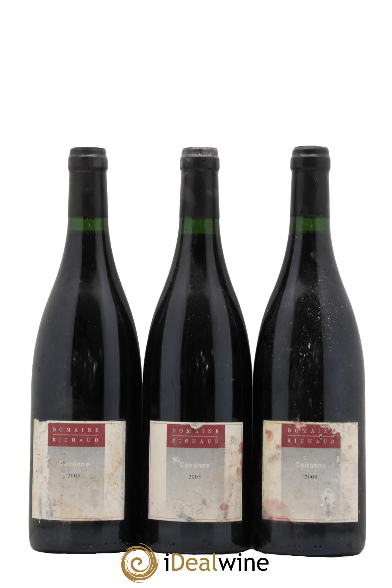 Cairanne Marcel Richaud 2005 - Lot de 3 bouteilles - 0