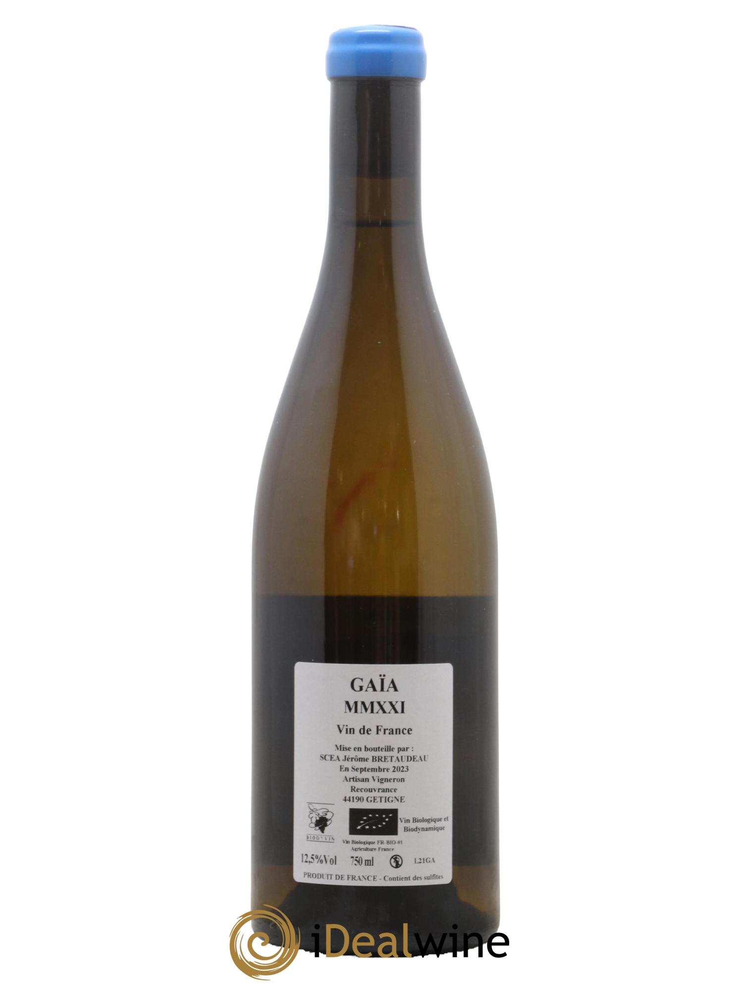 Muscadet-Sèvre-et-Maine Gaia Jérôme Bretaudeau - Domaine de Bellevue 2021 - Lot de 1 bouteille - 1