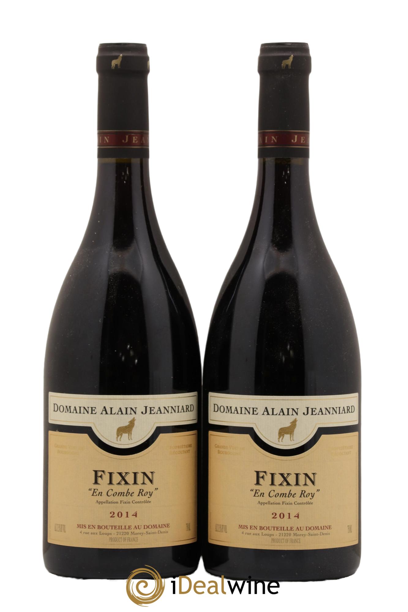 Fixin En Combe Roy Domaine Alain Jeanniard 2014 - Lot de 2 bouteilles - 0