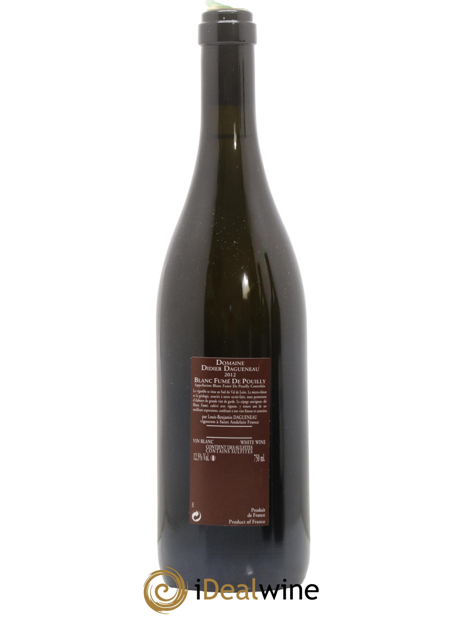 Vin de France (anciennement Pouilly-Fumé) Pur Sang Dagueneau (Domaine Didier - Louis-Benjamin) 2012 - Lot de 1 bouteille - 1