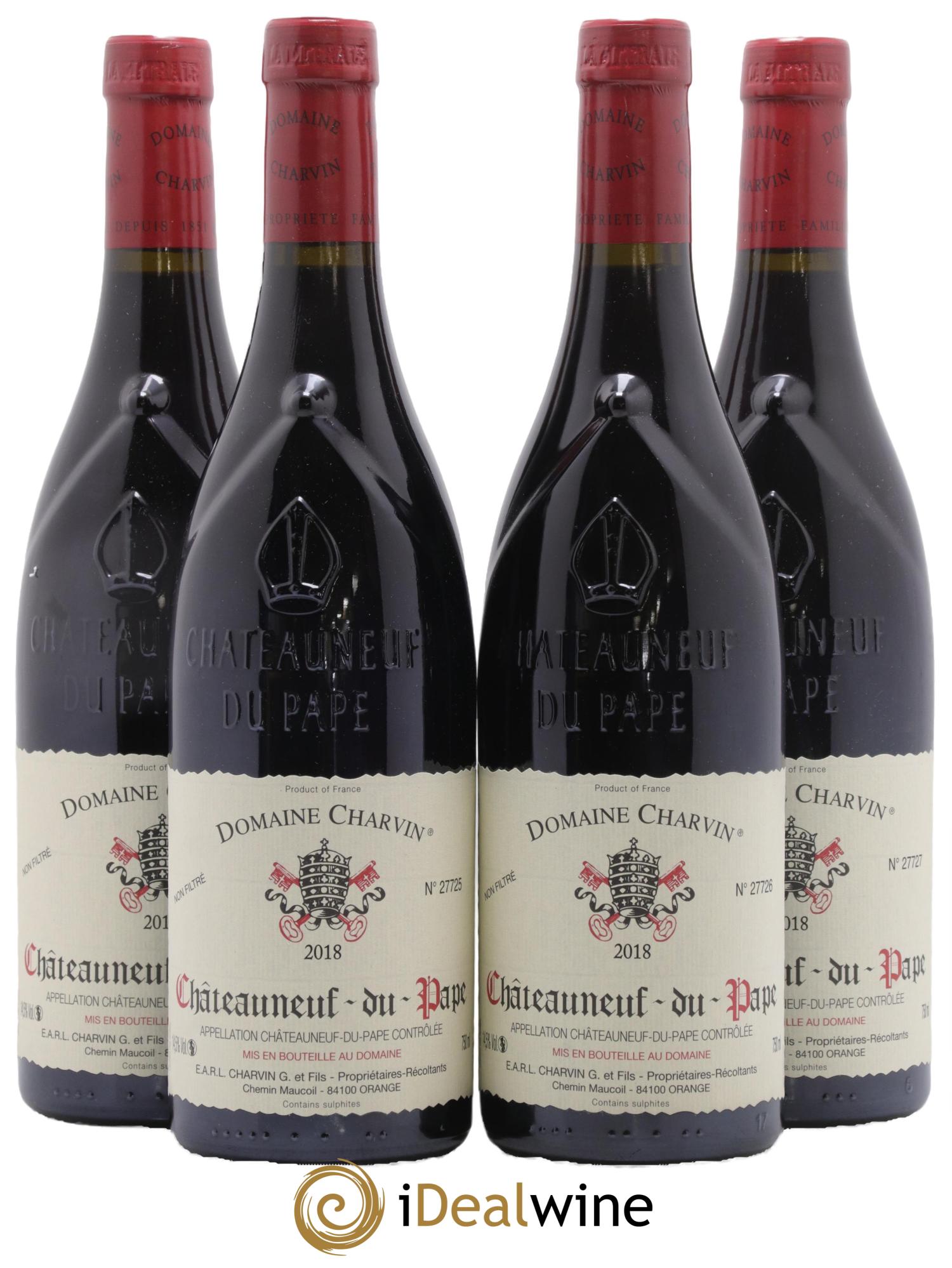 Châteauneuf-du-Pape Charvin (Domaine) 2018 - Lot de 4 bouteilles - 0