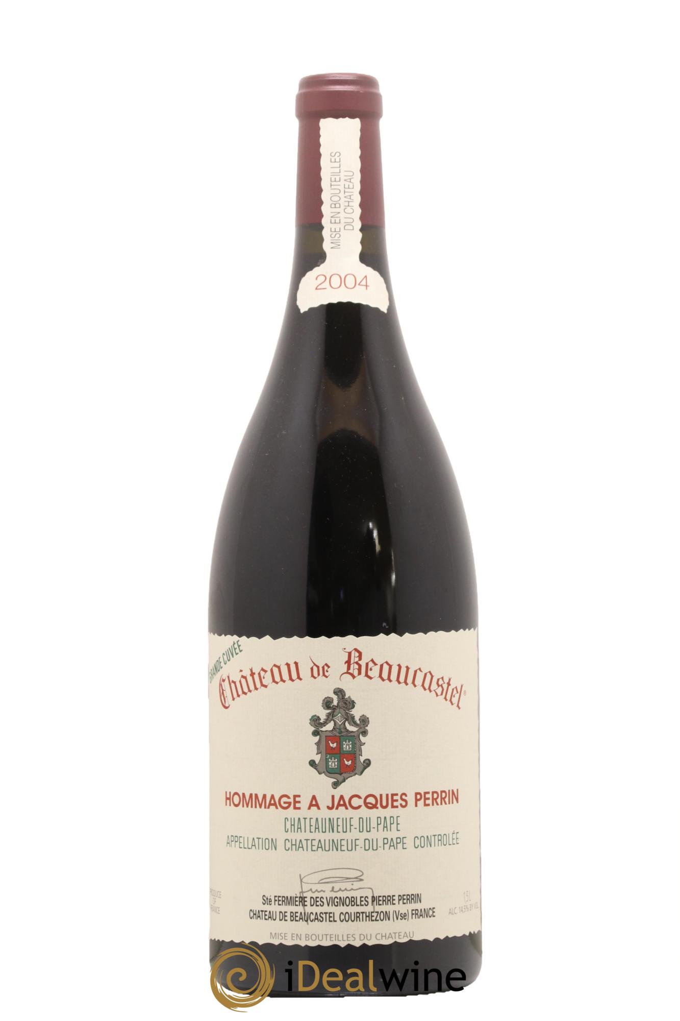 Châteauneuf-du-Pape Château de Beaucastel Hommage à Jacques Perrin Famille Perrin 2004 - Lot of 1 magnum - 1
