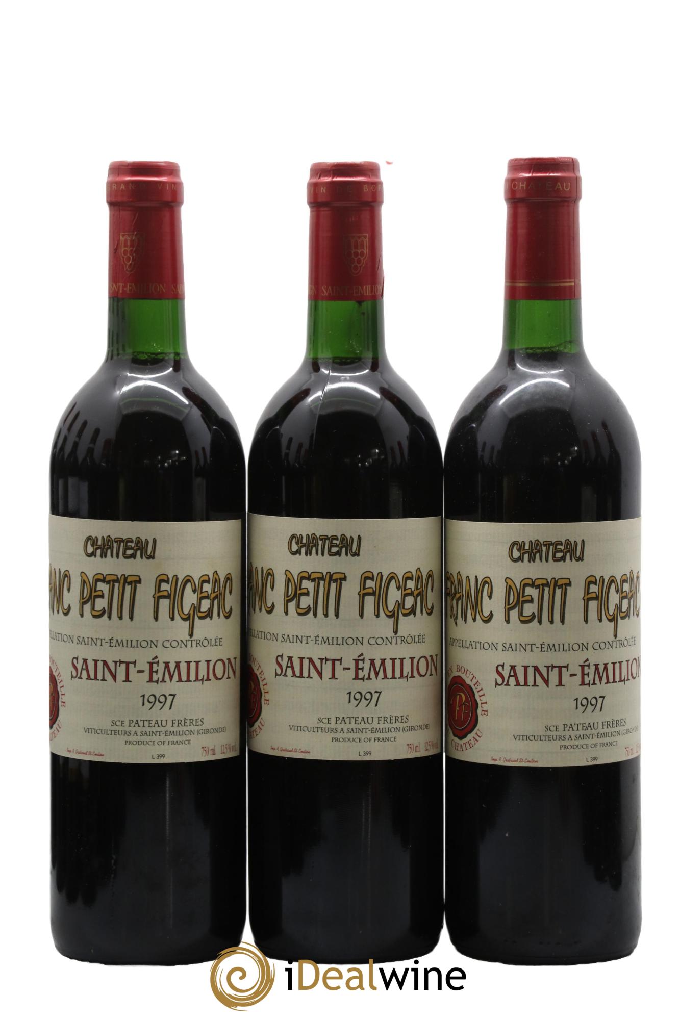 Saint-Émilion Château Franc Le Petit Figeac 1997 - Lot de 3 bouteilles - 0