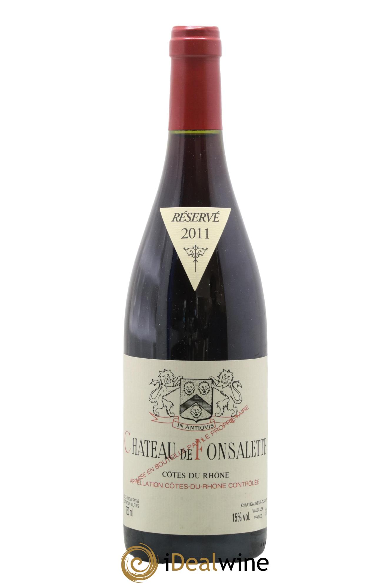 Côtes-du-Rhône Château de Fonsalette Emmanuel Reynaud 2011 - Lot de 1 bouteille - 0
