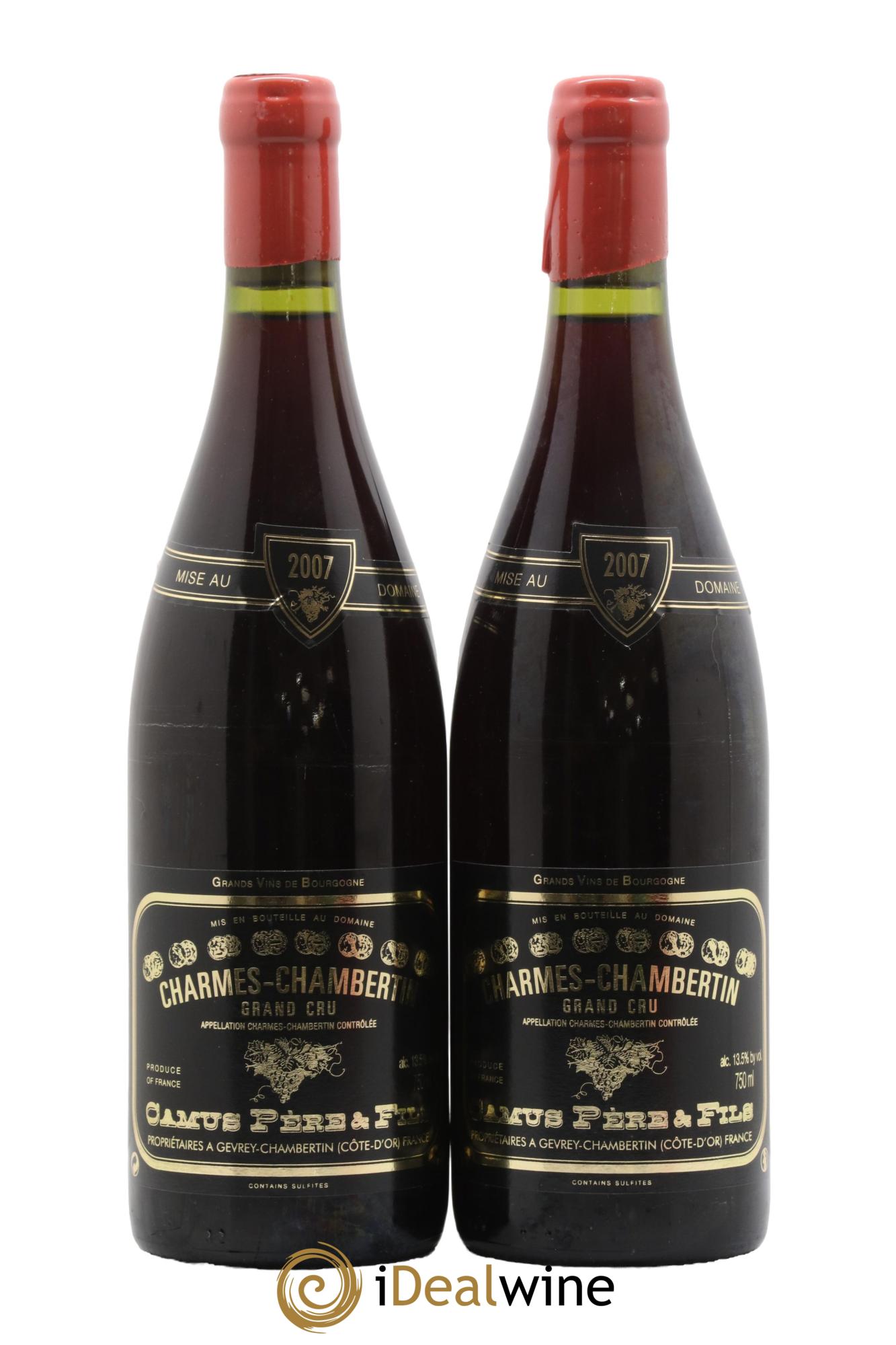 Charmes-Chambertin Grand Cru Camus Père et Fils (Domaine) 2007 - Lot of 2 bottles - 0