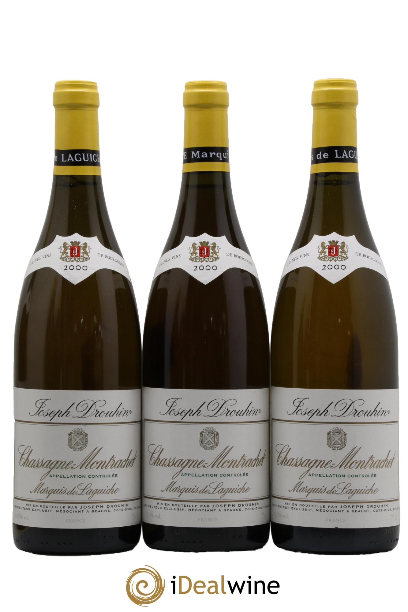Chassagne-Montrachet Marquis de Laguiche Joseph Drouhin 2000 - Lot de 3 bouteilles - 0